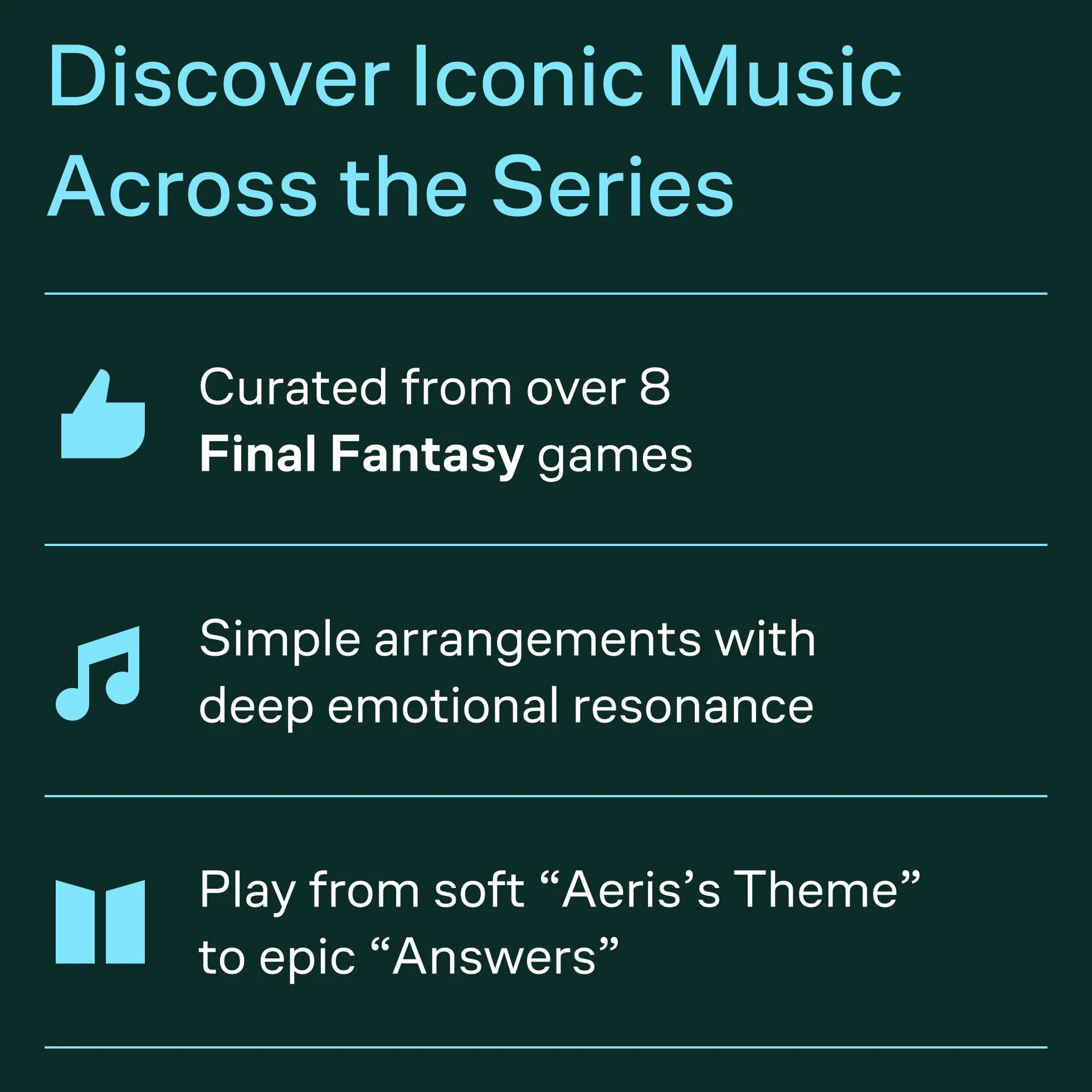 Final Fantasy Easy Piano Songbook 12 Video Game Sheet Music Favorites Including Aeris's Theme