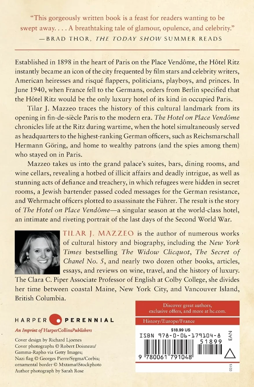 The Hotel on Place Vendome: Life, Death, and Betrayal at the Hotel Ritz in Paris