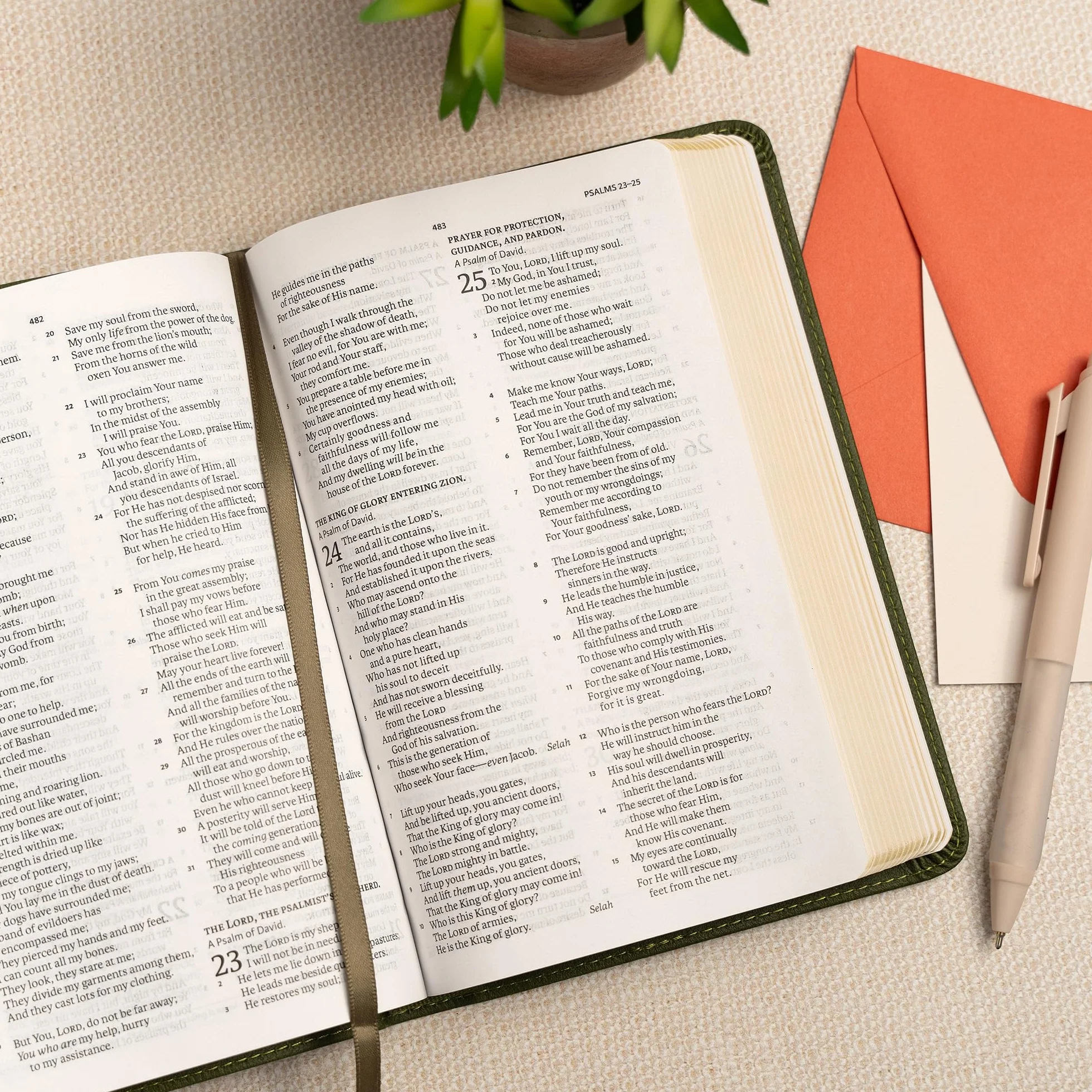NASB Personal Size Bible Olive Leathertouch New American Standard Bible