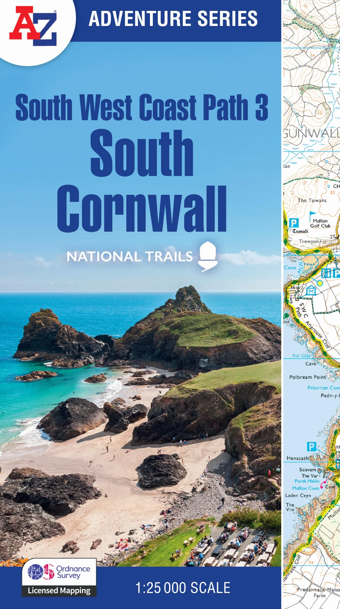 South West Coast Path 3 – South Cornwall: Ordnance Survey mapping