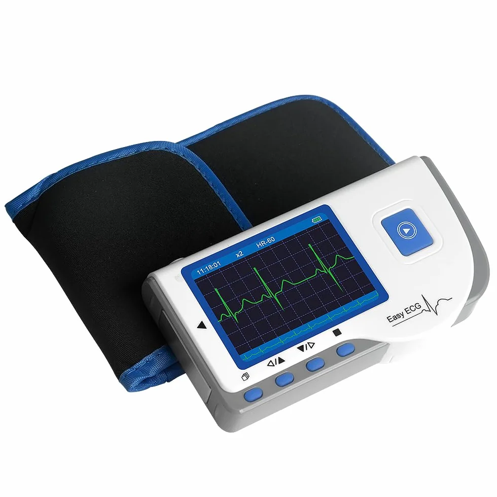Prince 180B przenośny monitor EKG ciągły pomiar z 3-przewodowym kablem EKG i elektrodamami