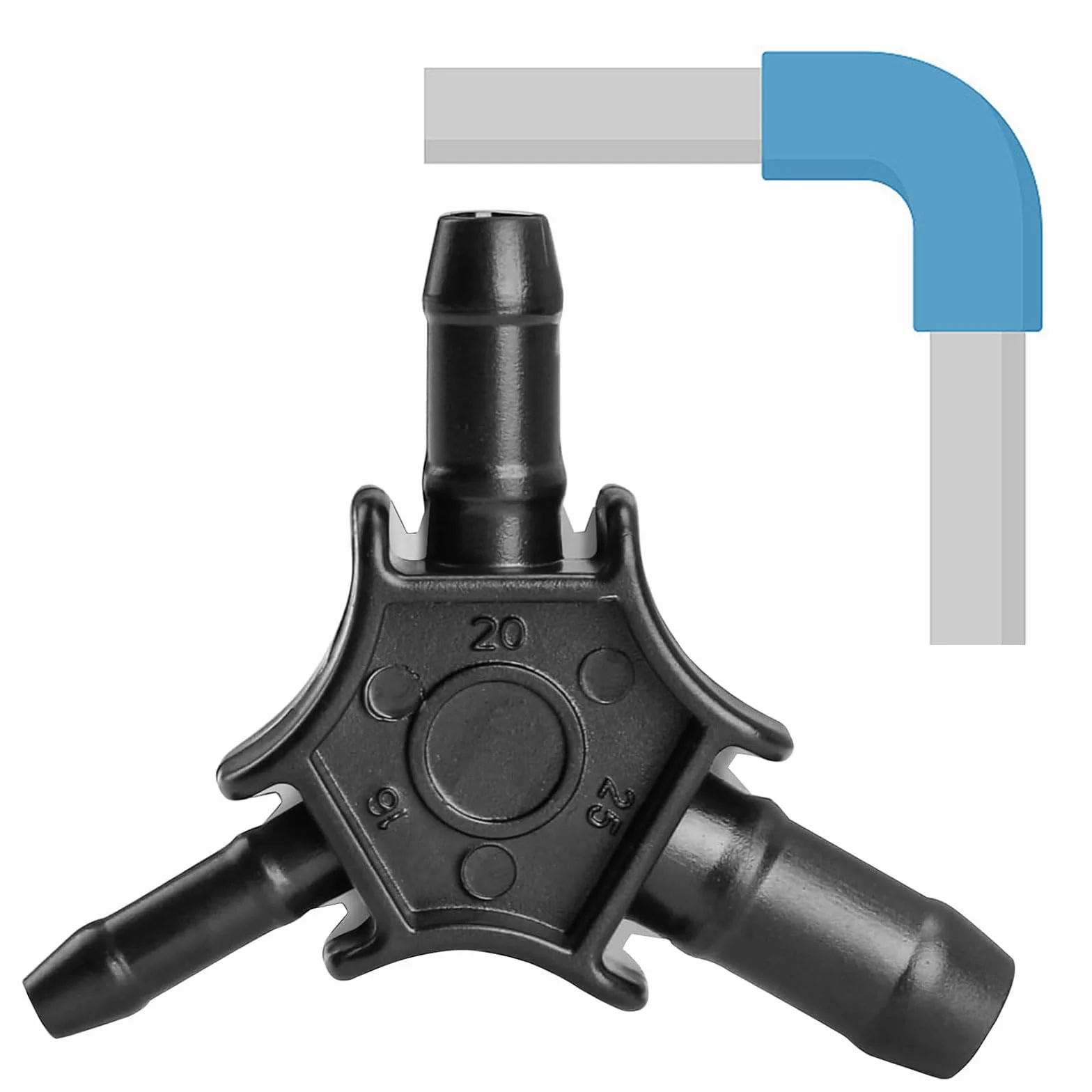 Wielowarstwowy rozwiertak do rur, kalibrator rozwiertaka, z ergonomicznym uchwytem kalibratora, hydrauliczny narzędzie do rur kompozytowych, do instalacji hydraulicznych, średnica 16-20-25 mm, Kiuiom