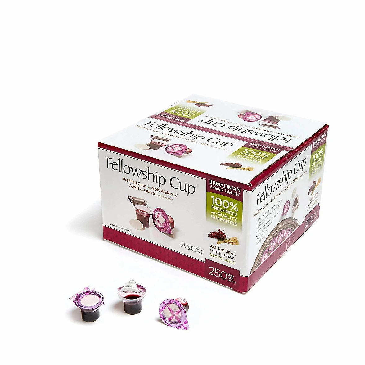 Fellowship Cup Communion Wafer & Juice 250pk