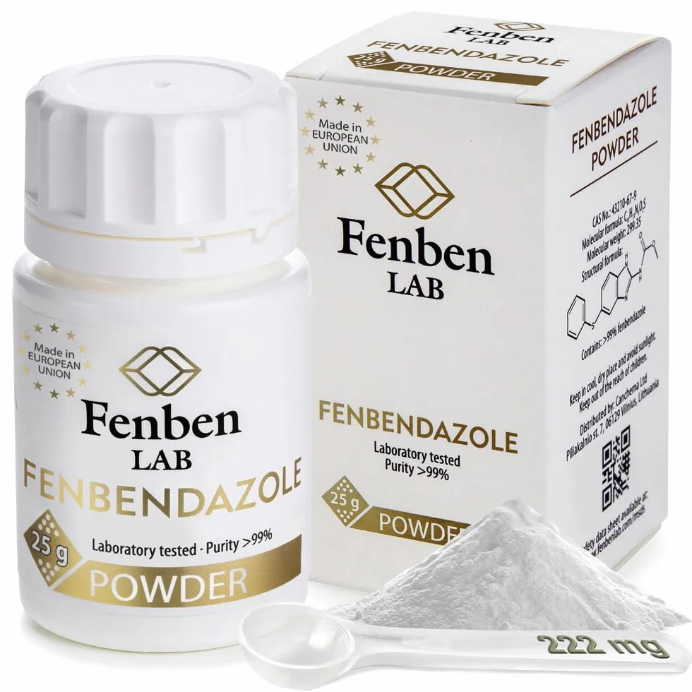 Fenbendazole 25g Proszku, Czystość >99.9%, Fenben Lab, Certyfikat Analizy