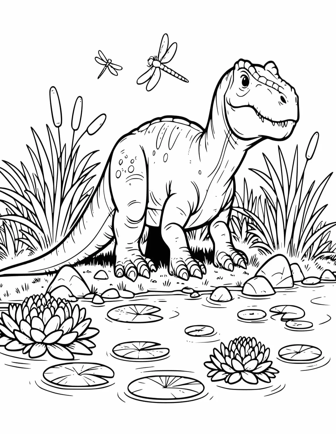 Dinosaur Coloring Book for Kids Ages 4-8: Prehistoric Dino Colouring for Boys & Girls