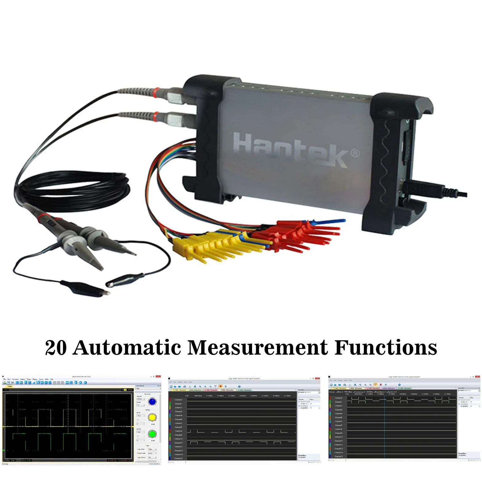 Hantek 6022BL 48MSa/s 16CH PC USB Cyfrowy Oscyloskop Logika Analizator