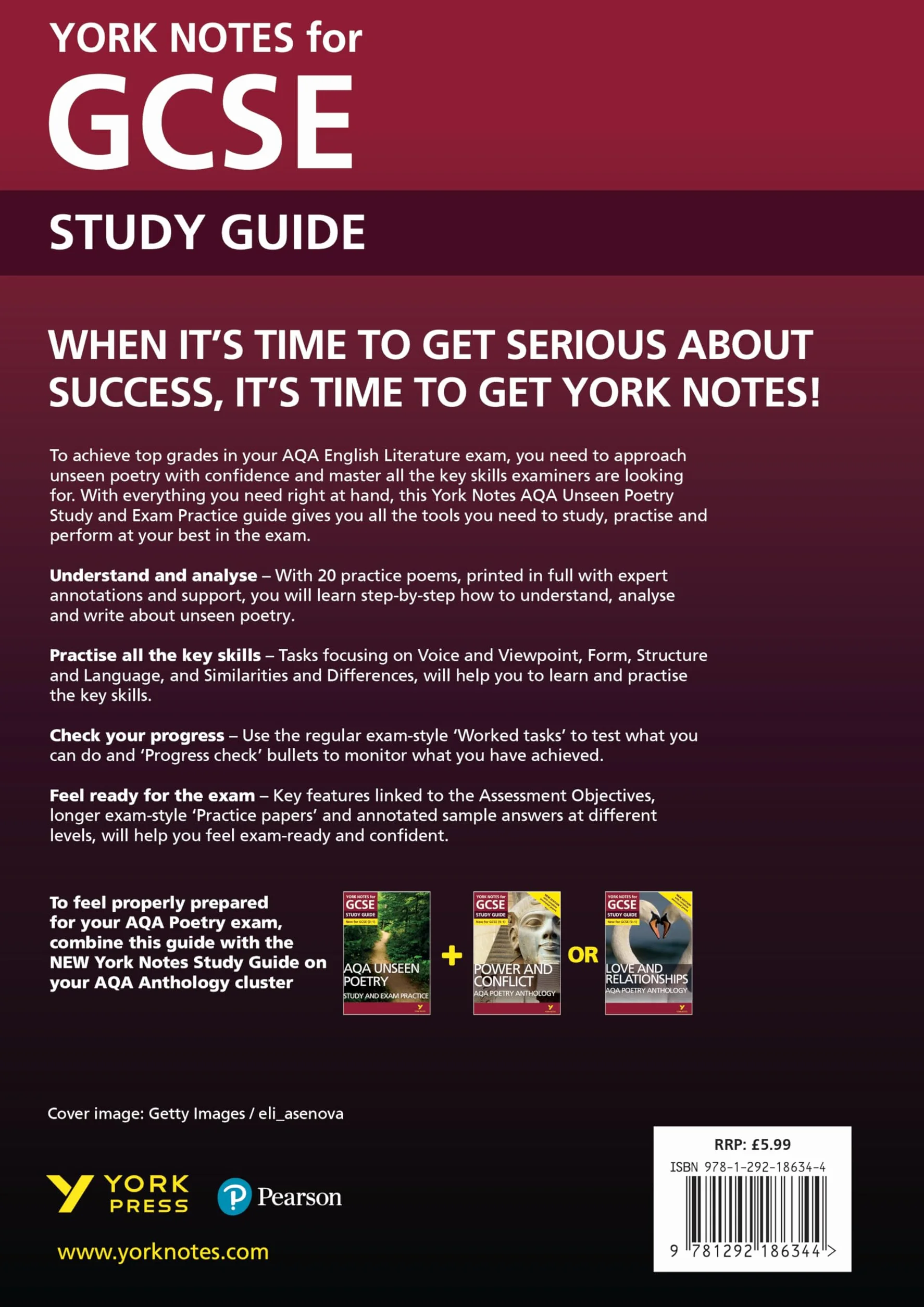 AQA English Literature Unseen Poetry Study and Exam Practice York Notes GCSE - for 2026, 2027 exams: York Notes Series