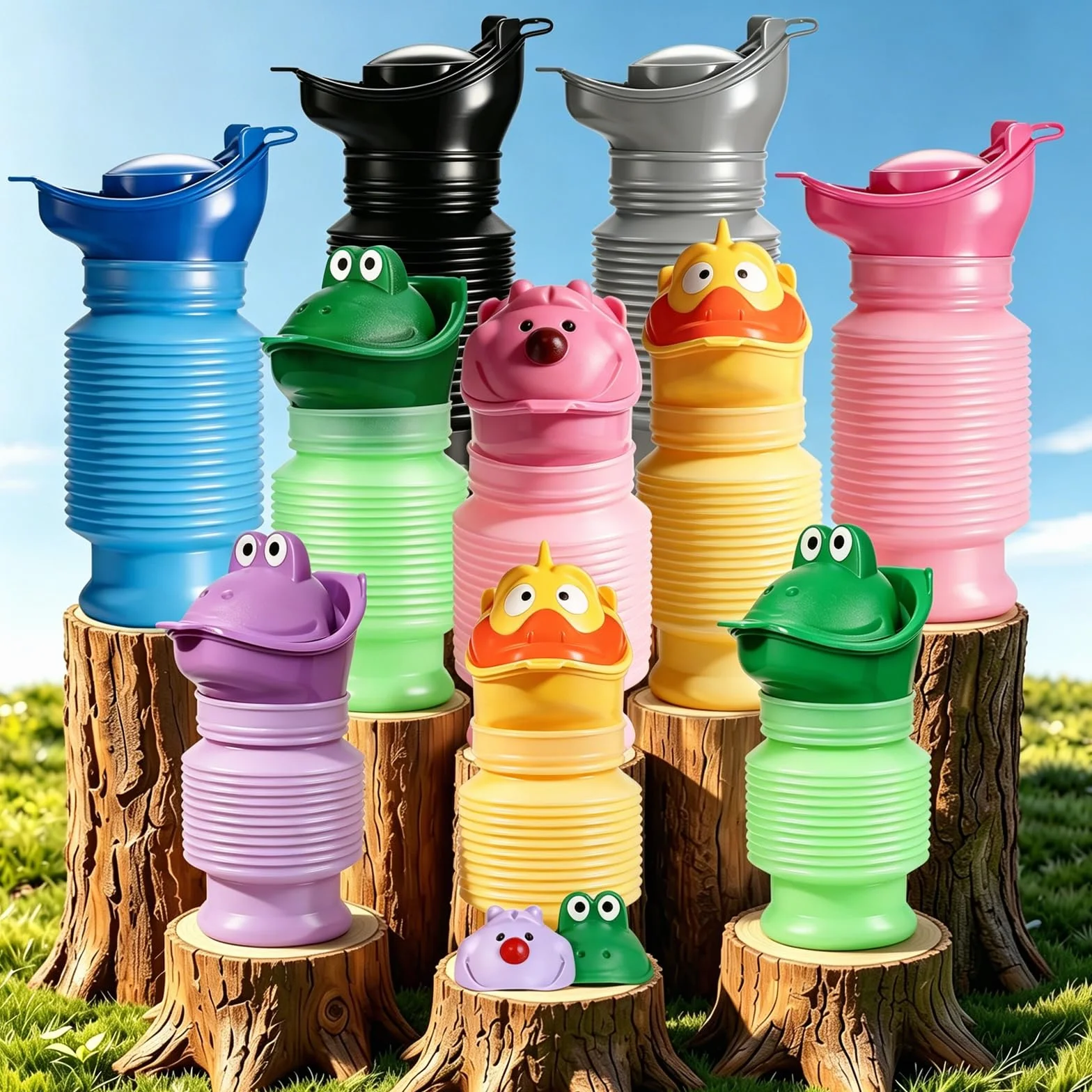 Topcloud Termokurczliwy pisuar, 750 ml, dla mężczyzn i kobiet, przenośna butelka na mocz, wielokrotnego użytku, awaryjny pisuar, na kemping, do samochodu, podróży, korków ulicznych i kolejkowania