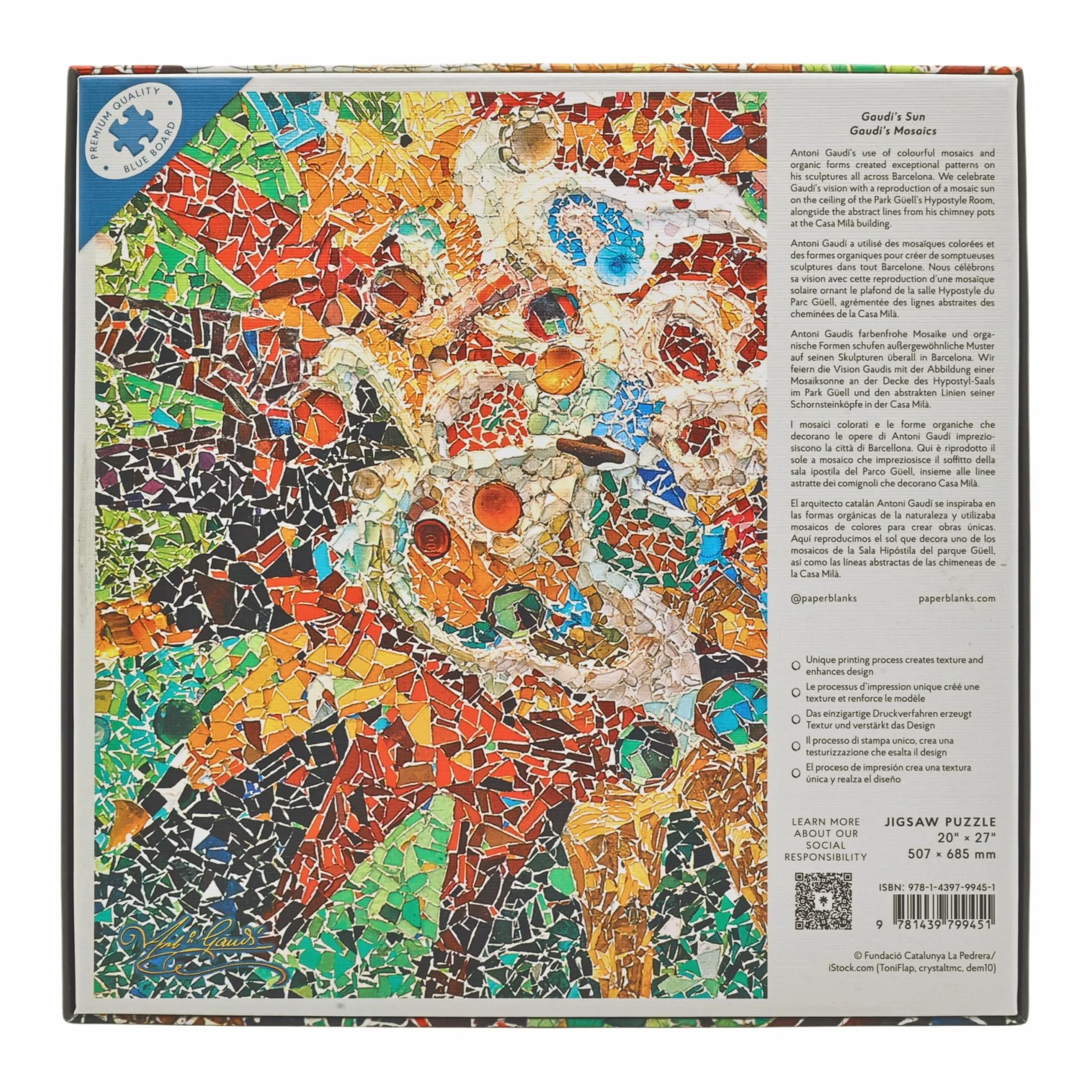 Puzzle Paperblanks Le Soleil de Gaudi 1000 pièces