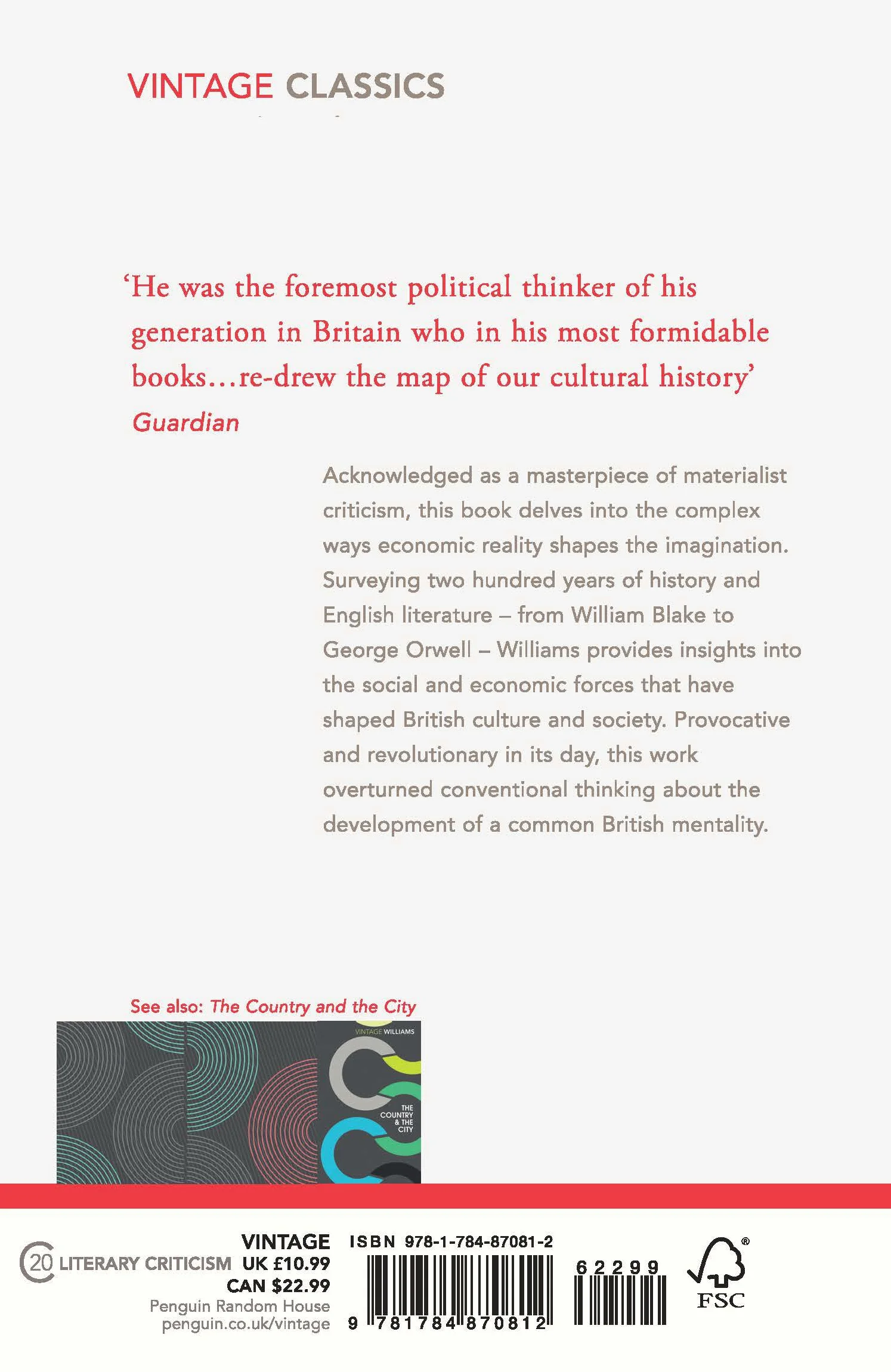 Culture and Society: 1780–1950