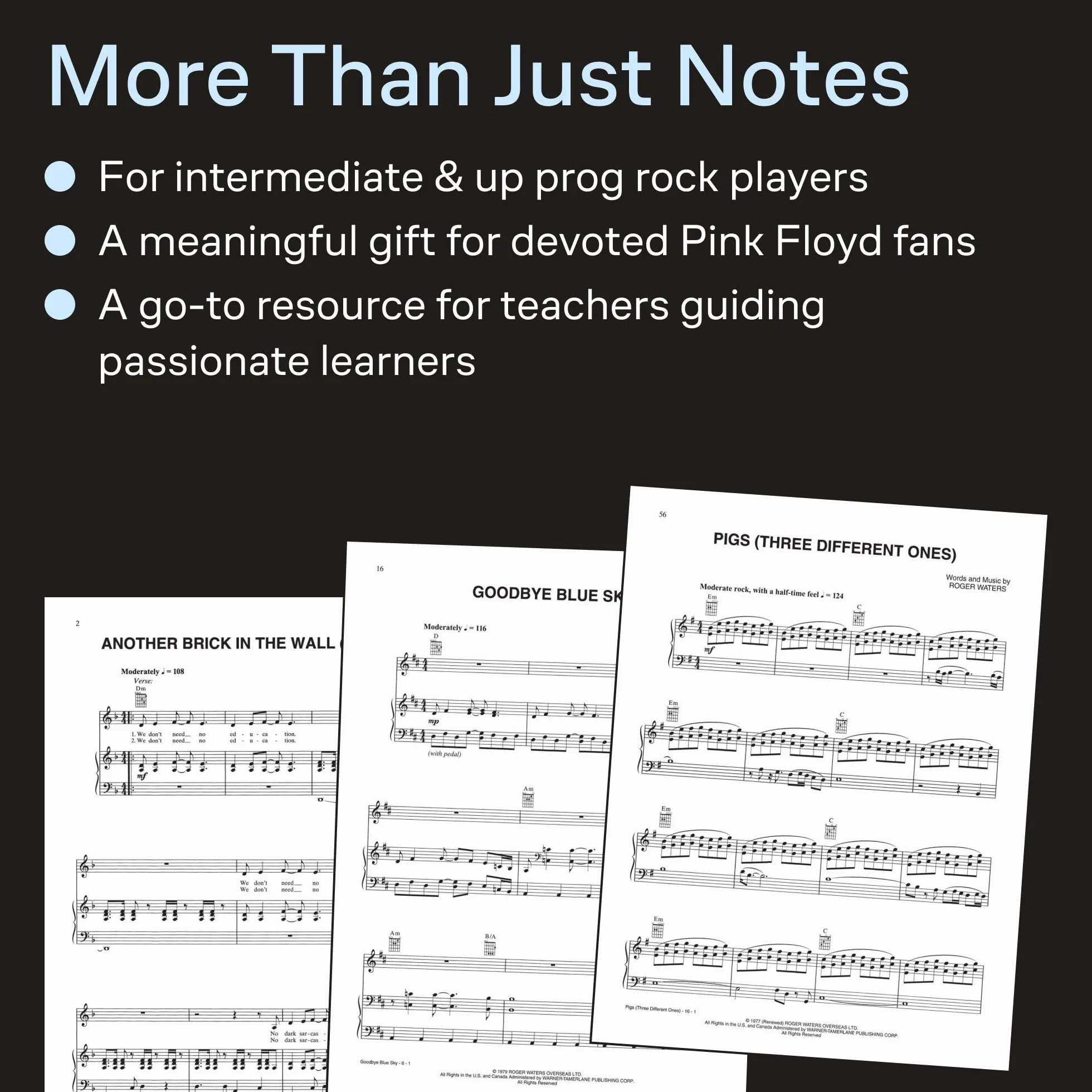 Pink Floyd Piano Sheet Music Anthology: Piano/Vocal/guitar