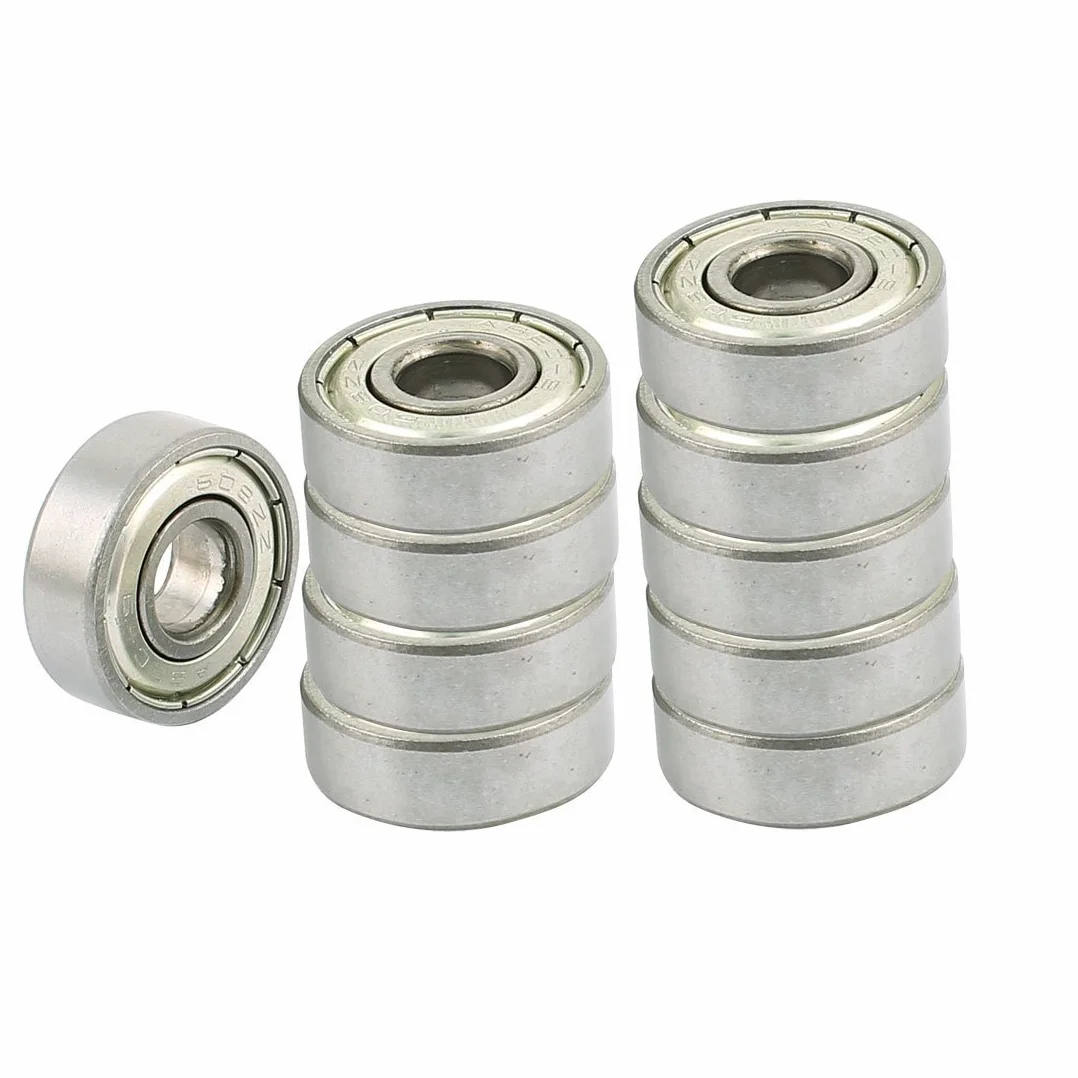 DollaTek 10 szt. 608ZZ podwójne metalowe os?ony ?o?yska kulkowe zwyk?e 8 x 22 x 7 mm