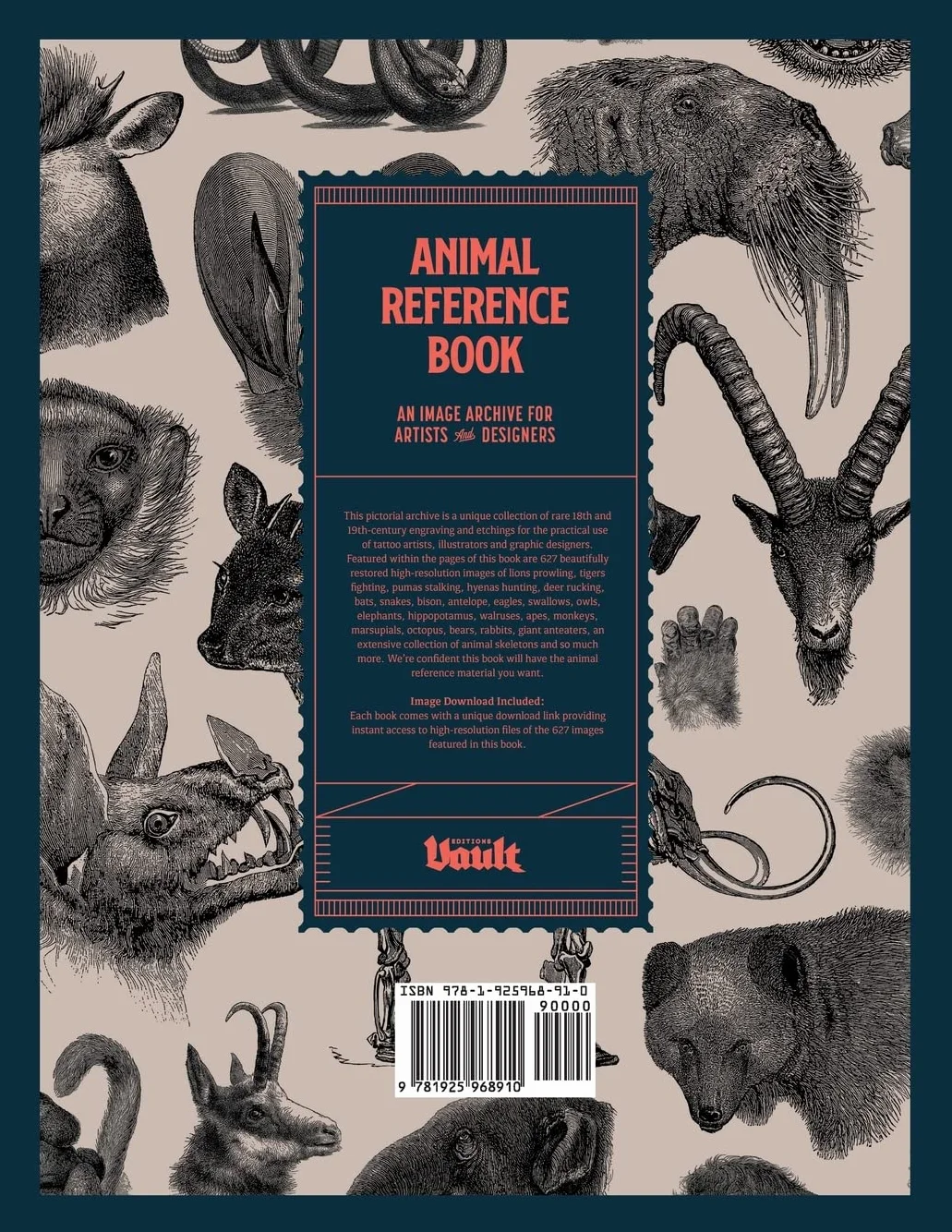 Animal Reference Book for Tattoo Artists, Illustrators and Designers: An Image Archive of 627 Downloadable Animal Images