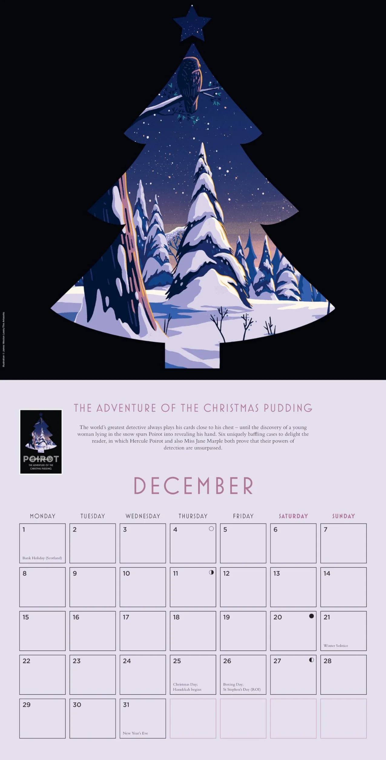 Agatha Christie Poirot Calendar 2025