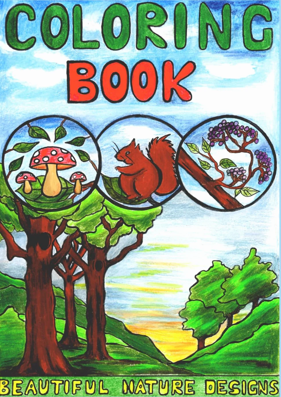 Nature Mandal Coloring Book Animals Insects Forest Designs 50 Relaxing Pages Stress Relief