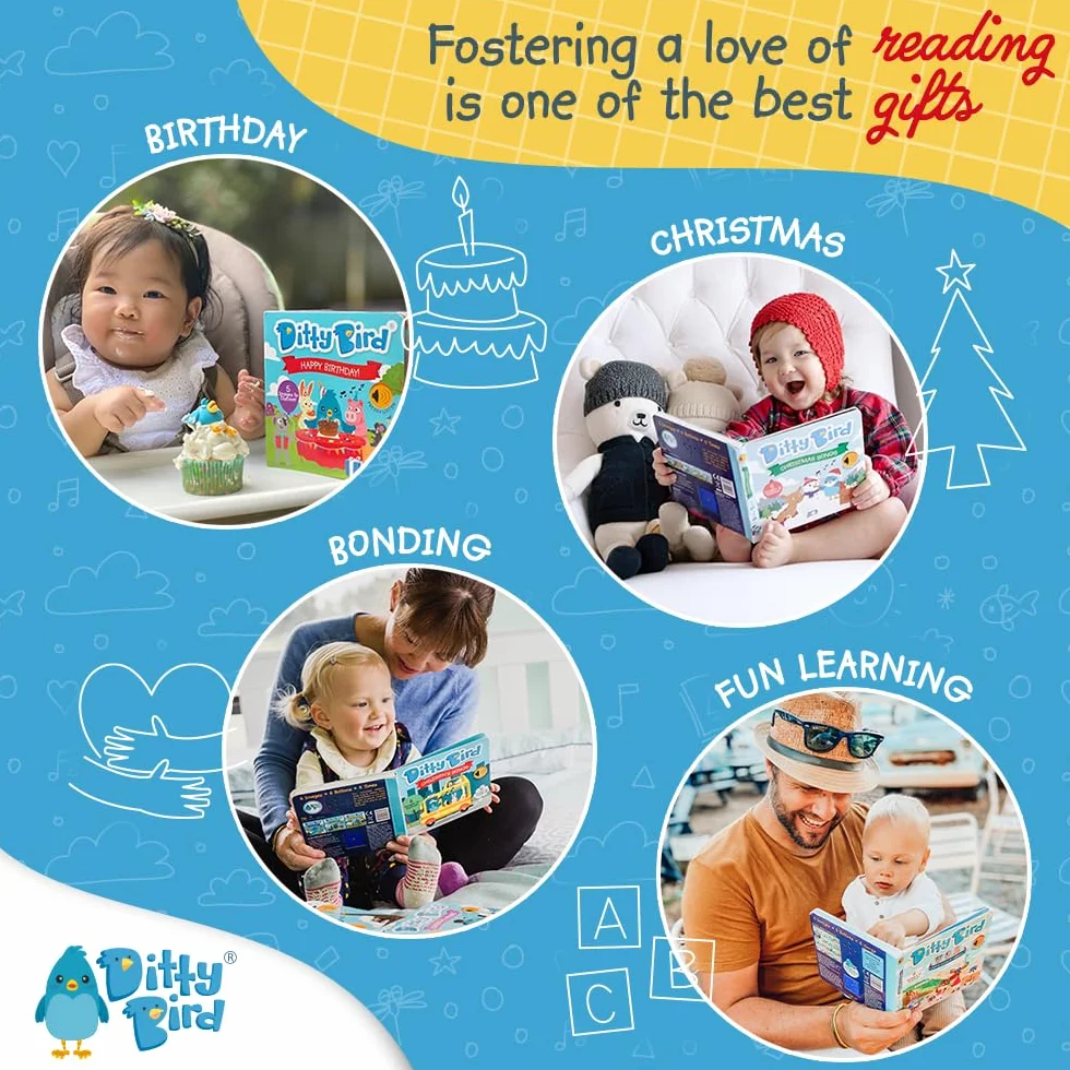 Ditty Bird | Learning Songs | Interactive Musical Book for toddlers 1- 3 | Sing-Along boardbook for baby