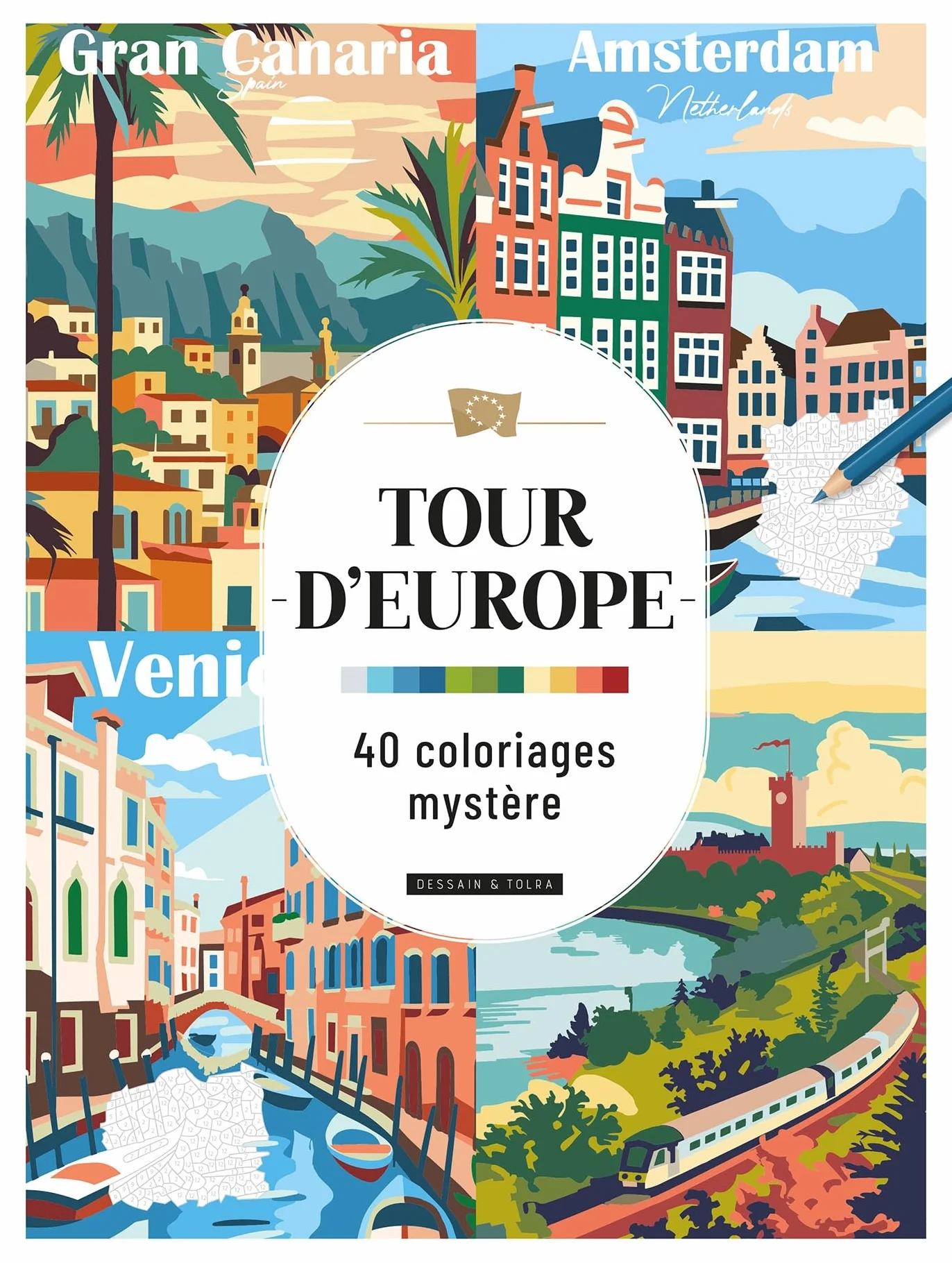Tour d'Europe - 40 coloriages mystère