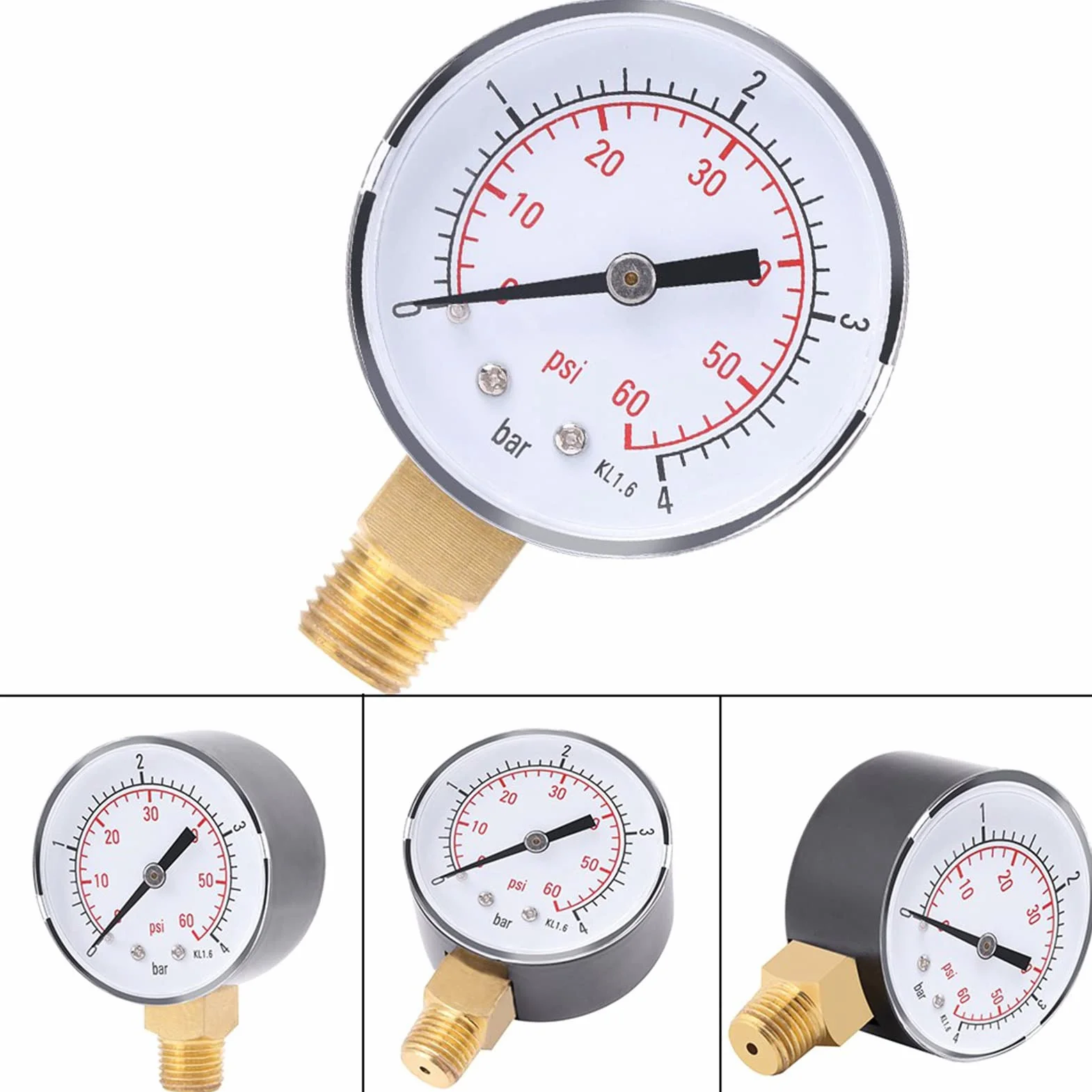 Manometr 0-4bar 0-60psi NPT do Oleju Opałowego Wody