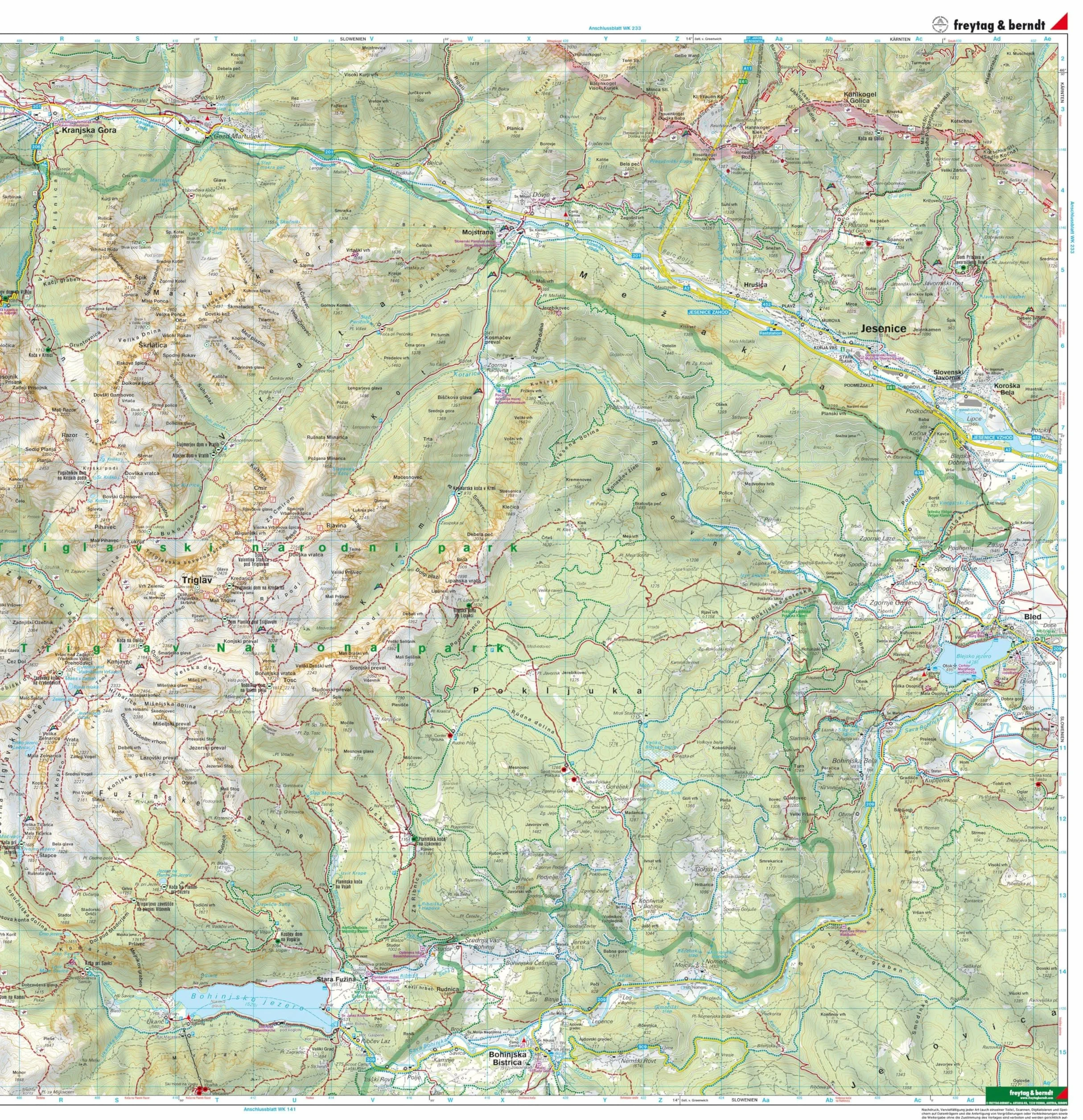 Park Narodowy Trigla Planica Mapa 1:35 000: Serie Wandern + Freizeit spezial. GPS-Punkte. Freizeitführer. Ortsregister: WK 5141