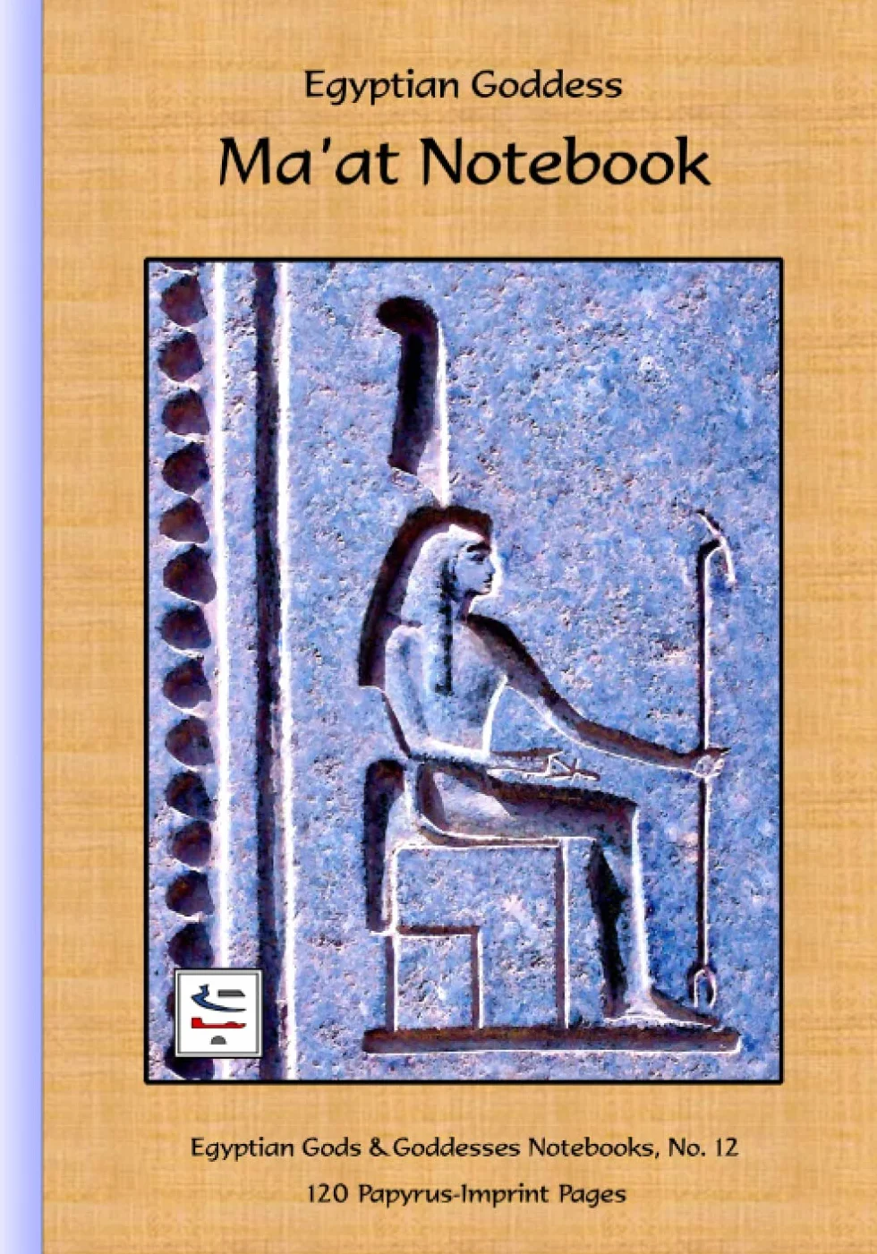 Egyptian Goddess Ma'at Notebook 120 Papyrus-Imprint Pages
