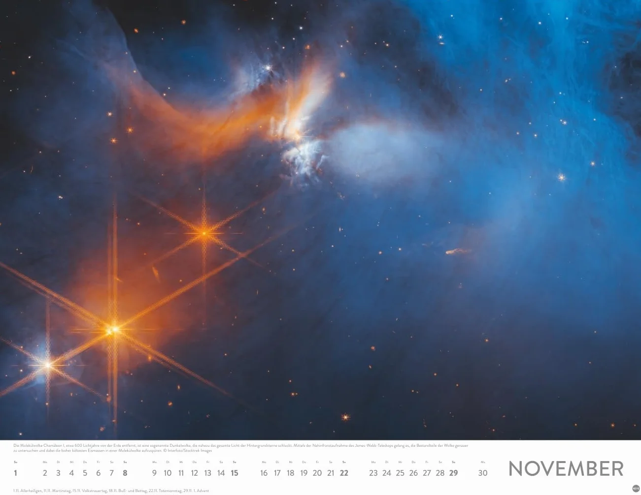 Das Universum Posterkalender 2026: Fotokalender mit Spiralgalaxien, Hubble-Weltraumteleskop