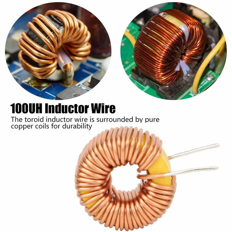 100Uh Toroidalny Drut Indukcyjny, 20 Sztuk Miedziana Cewka Indukcyjna O Średnicy 0,6 Mm Wymiana Cewki Indukcyjnej, Cewki Toroidalne Do Płytki Drukowanej