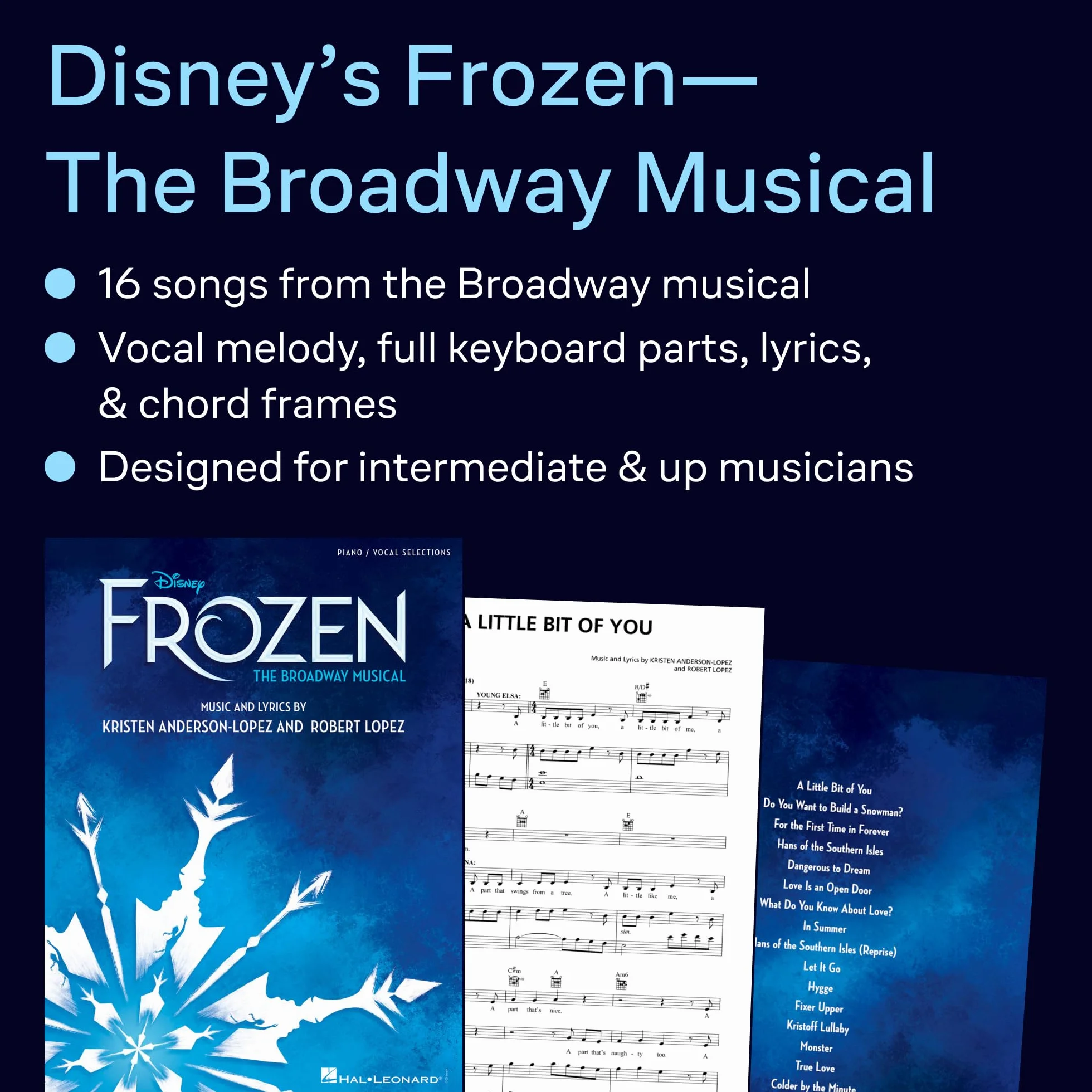 Disney's Frozen - The Broadway Musical: Piano/Vocal Selections