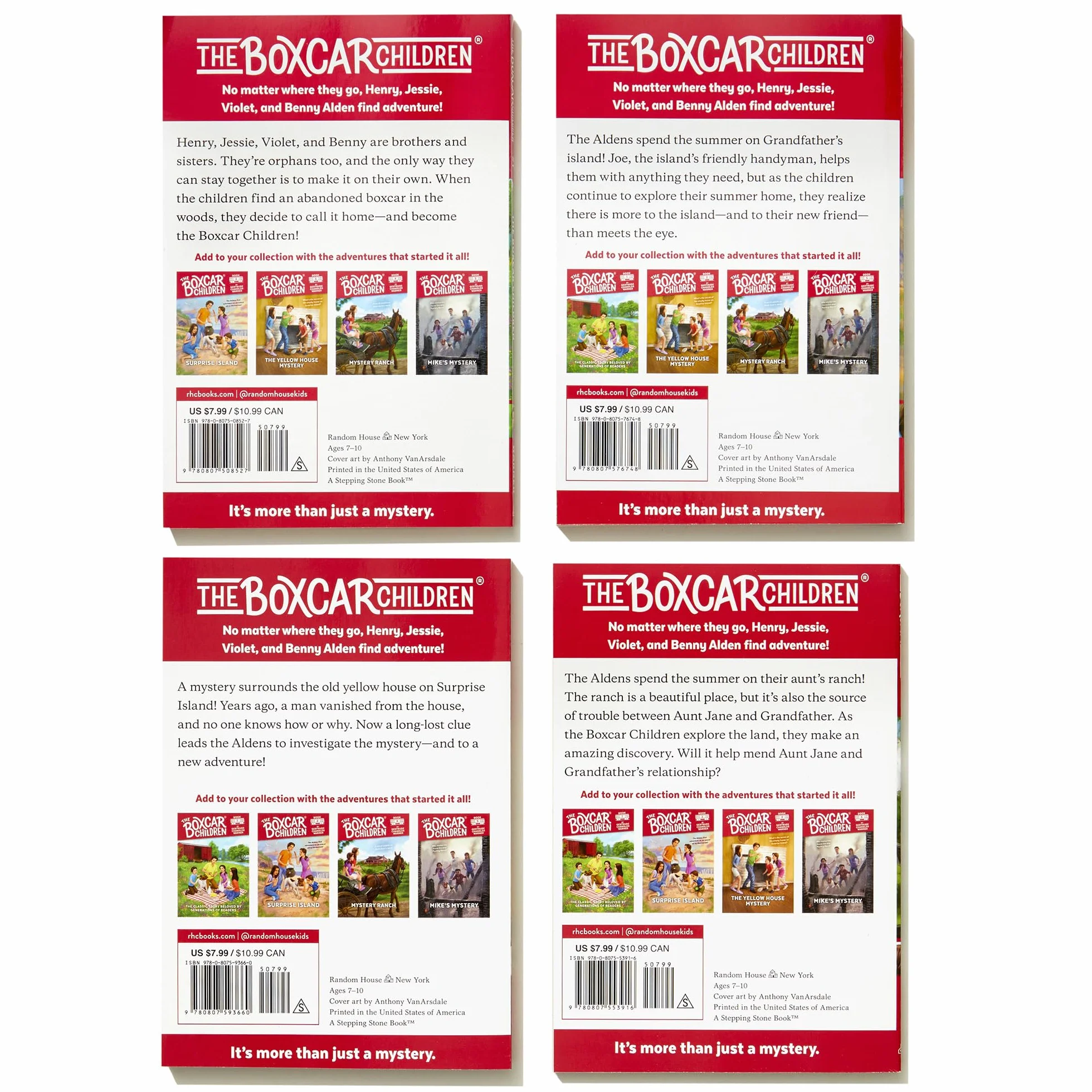 The Boxcar Children Mysteries Boxed Set 1-4: The Boxcar Children; Surprise Island; The Yellow House; Mystery Ranch