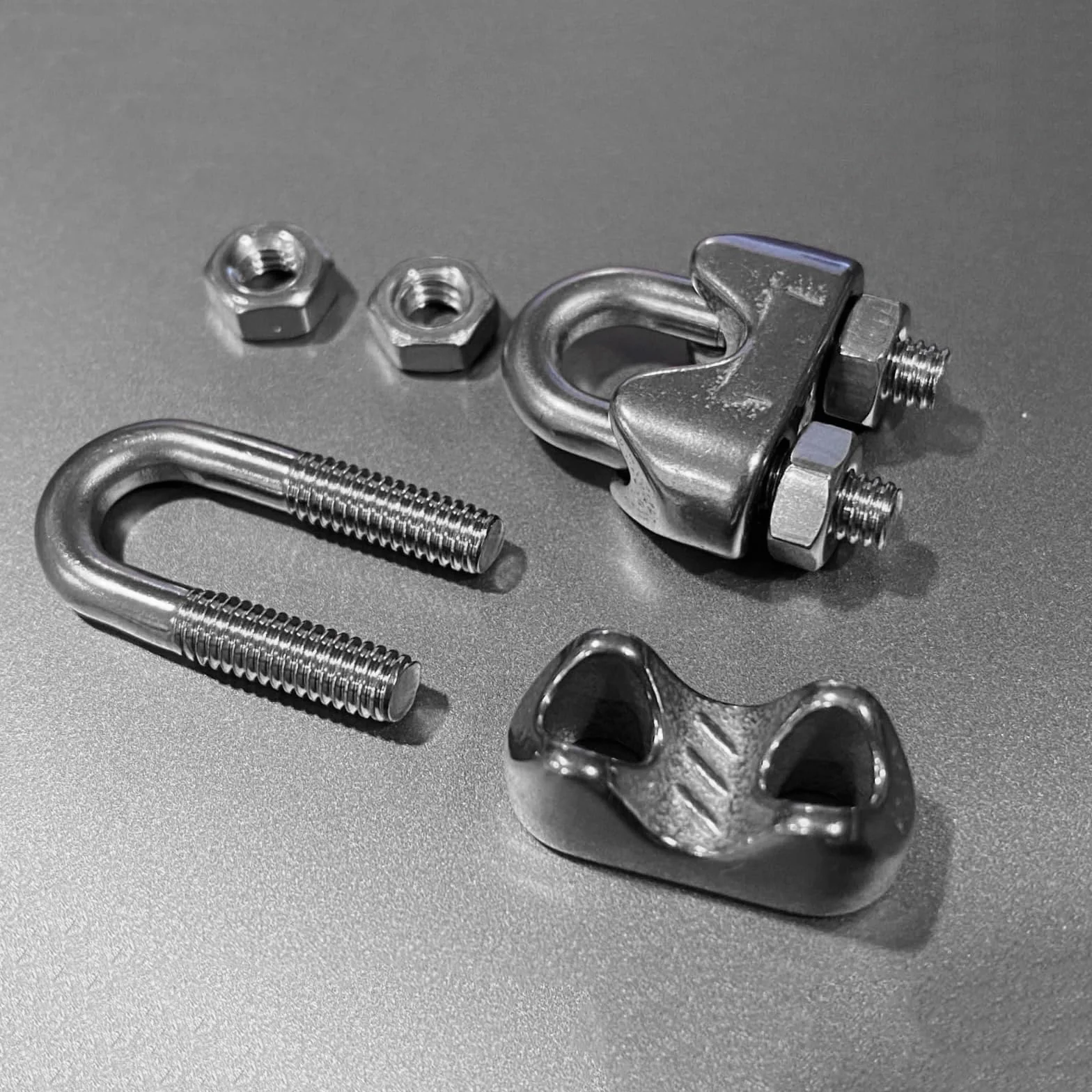 Zaciski kablowe ze stali nierdzewnej M3 304 śruba U do liny stalowej 2-4 mm