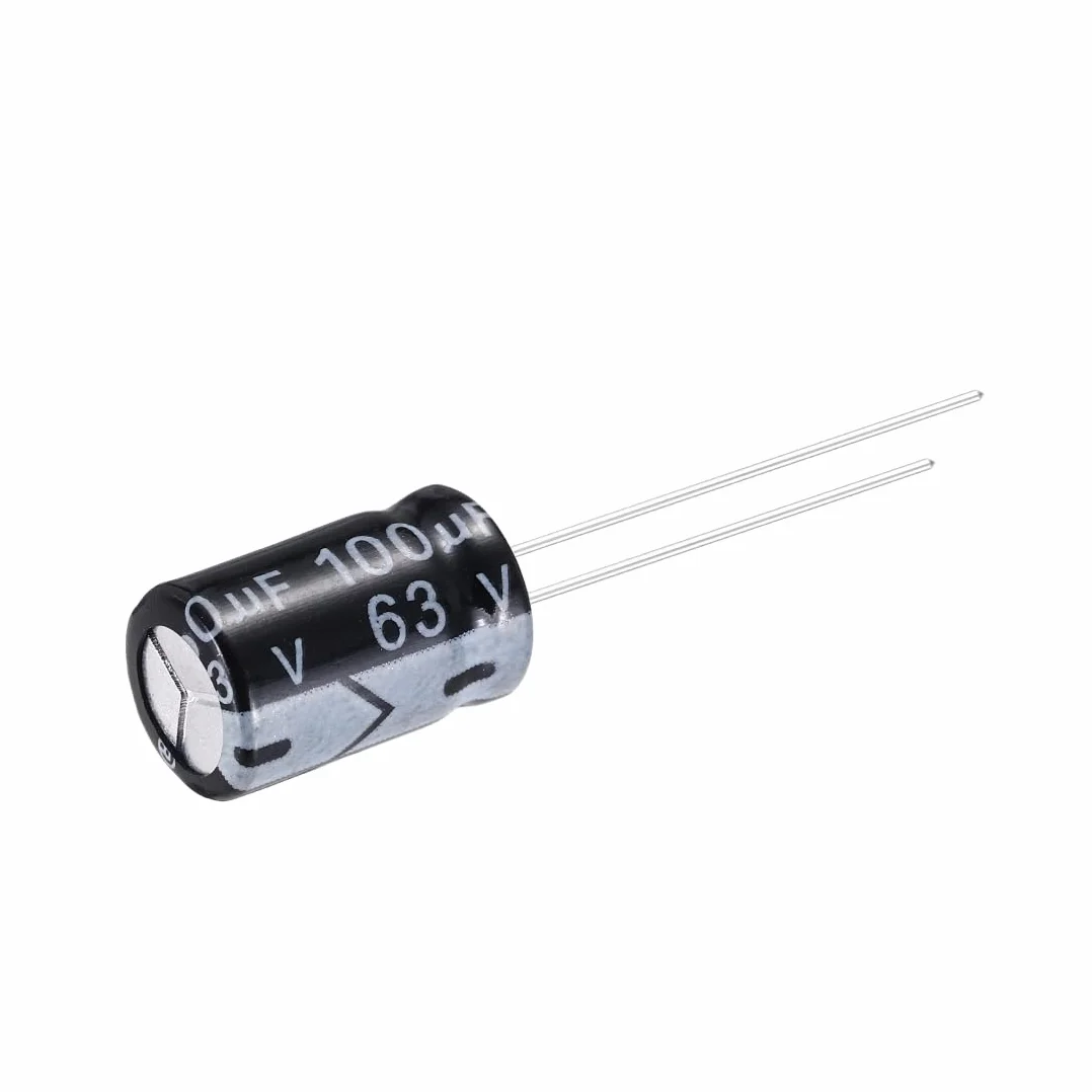 QUARKZMAN 100uF 63 V 8 x 12 mm kondensator elektrolityczny, złącza promieniowe, aluminiowe kondensatory do telewizorów, monitora LCD, VCD, 10 sztuk
