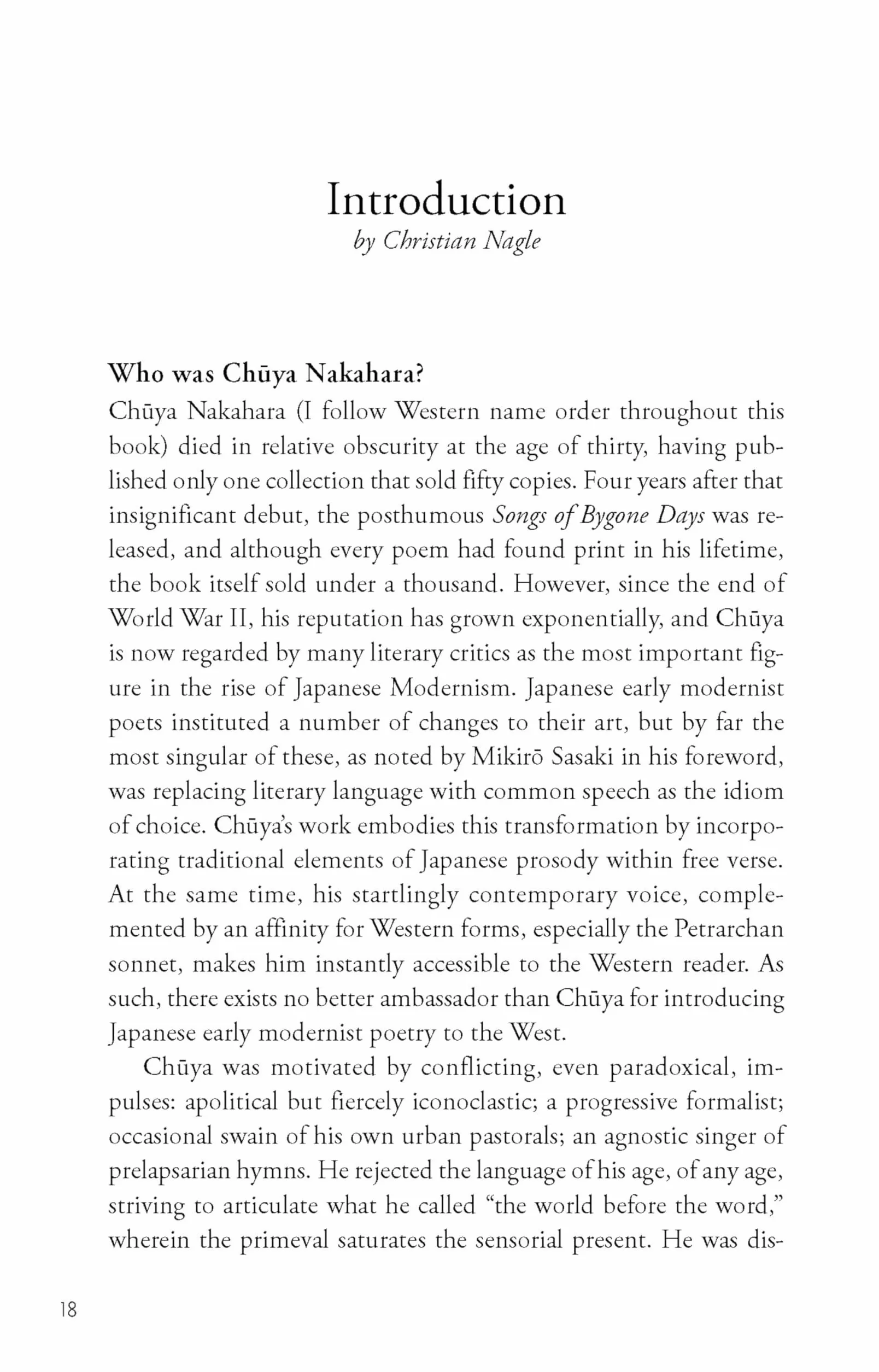 The Poetry of Chuya Nakahara: Japan's Modernist Master (Free Bilingual Audio Recordings)