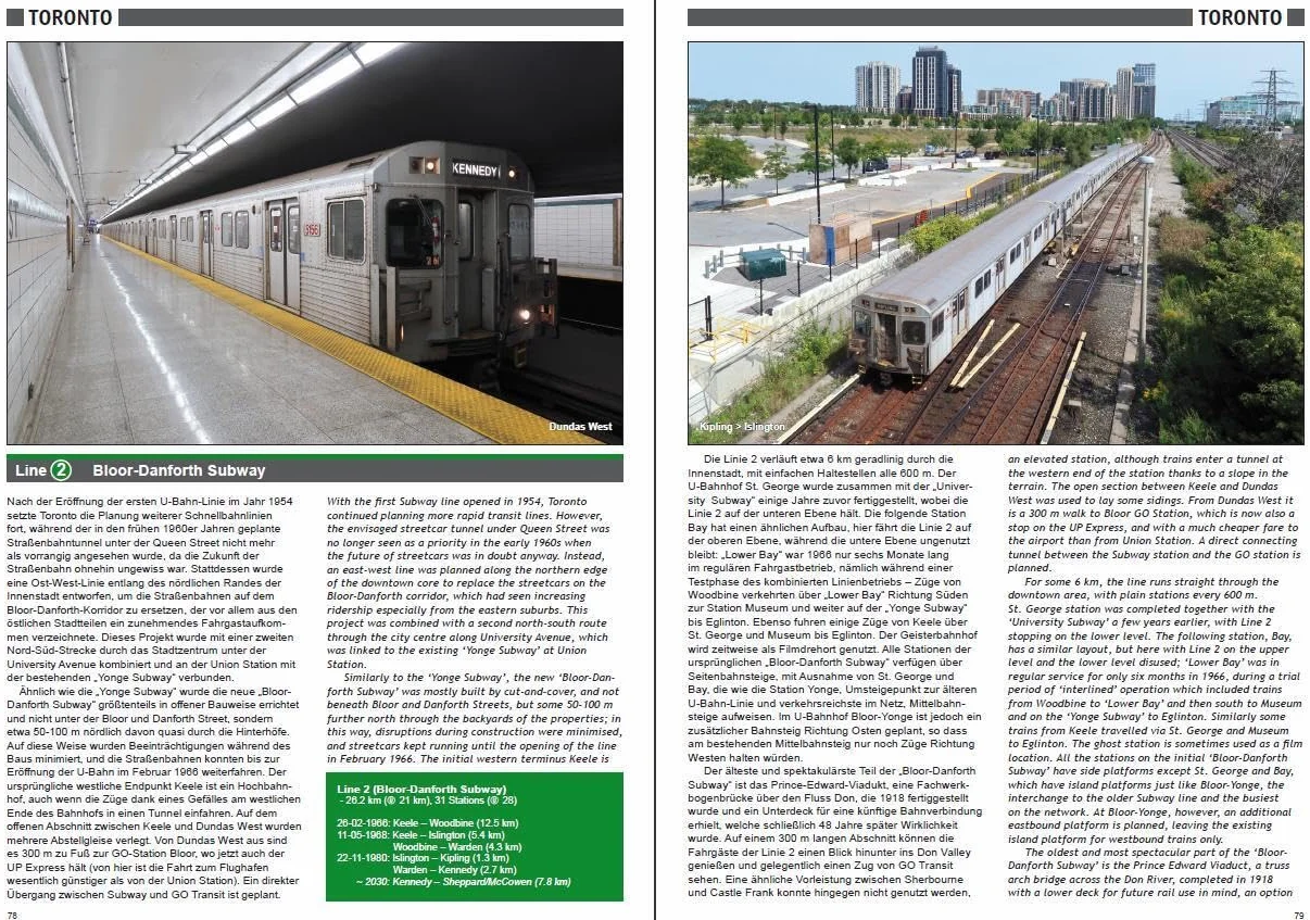 Urban Rail in Canada: U-Bahn, Stadtbahn, Straßenbahn, S-Bahn