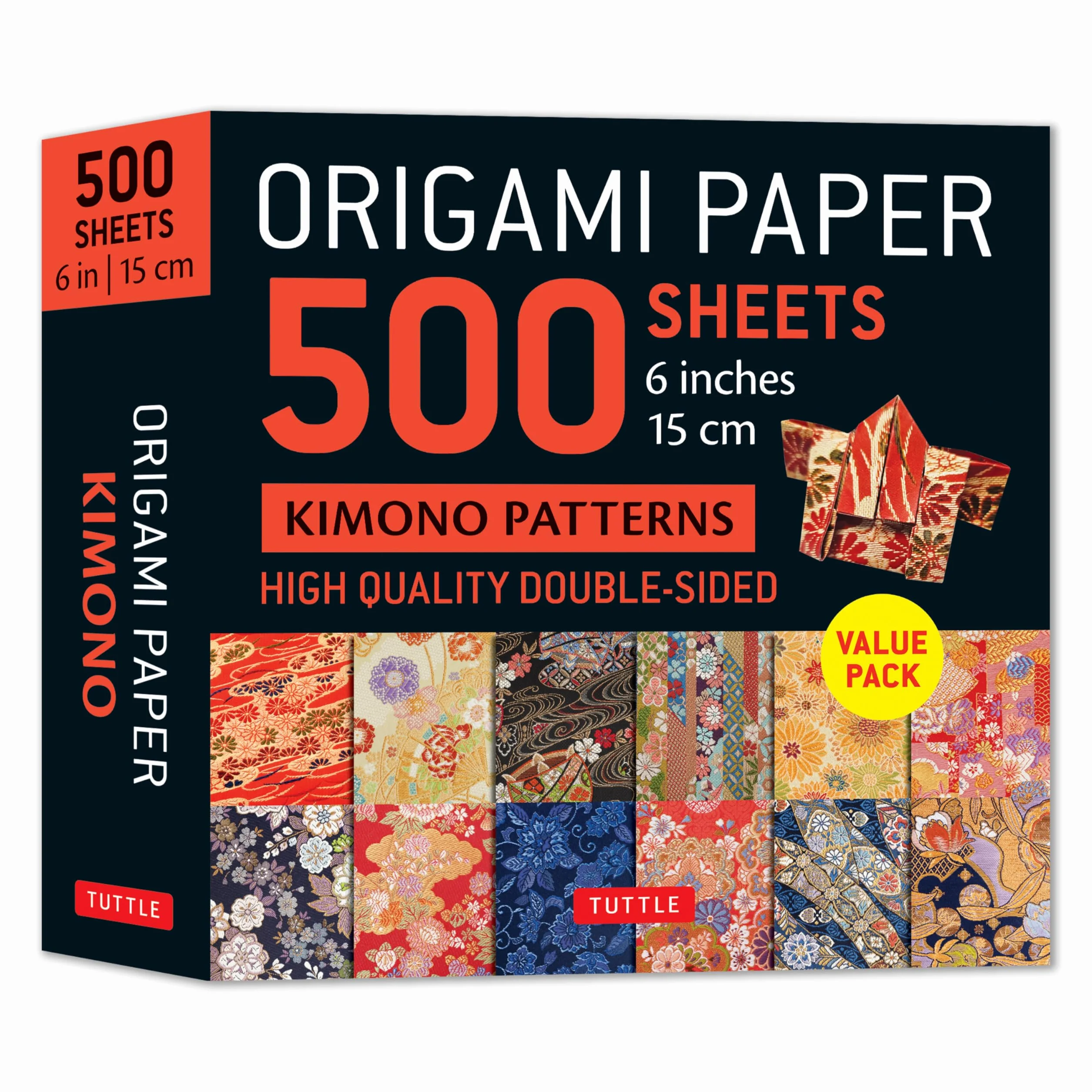Origami Paper Kimono Flowers 6" (15 cm) 500 Sheets