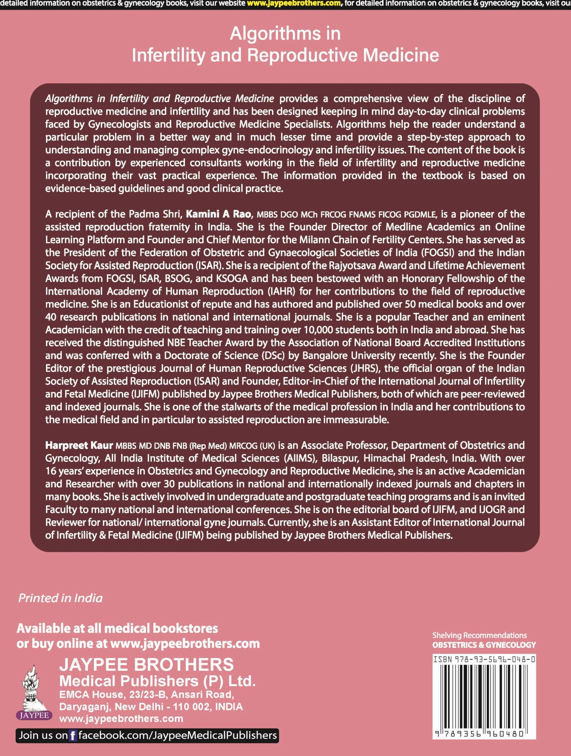 Algorithms in Infertility and Reproductive Medicine