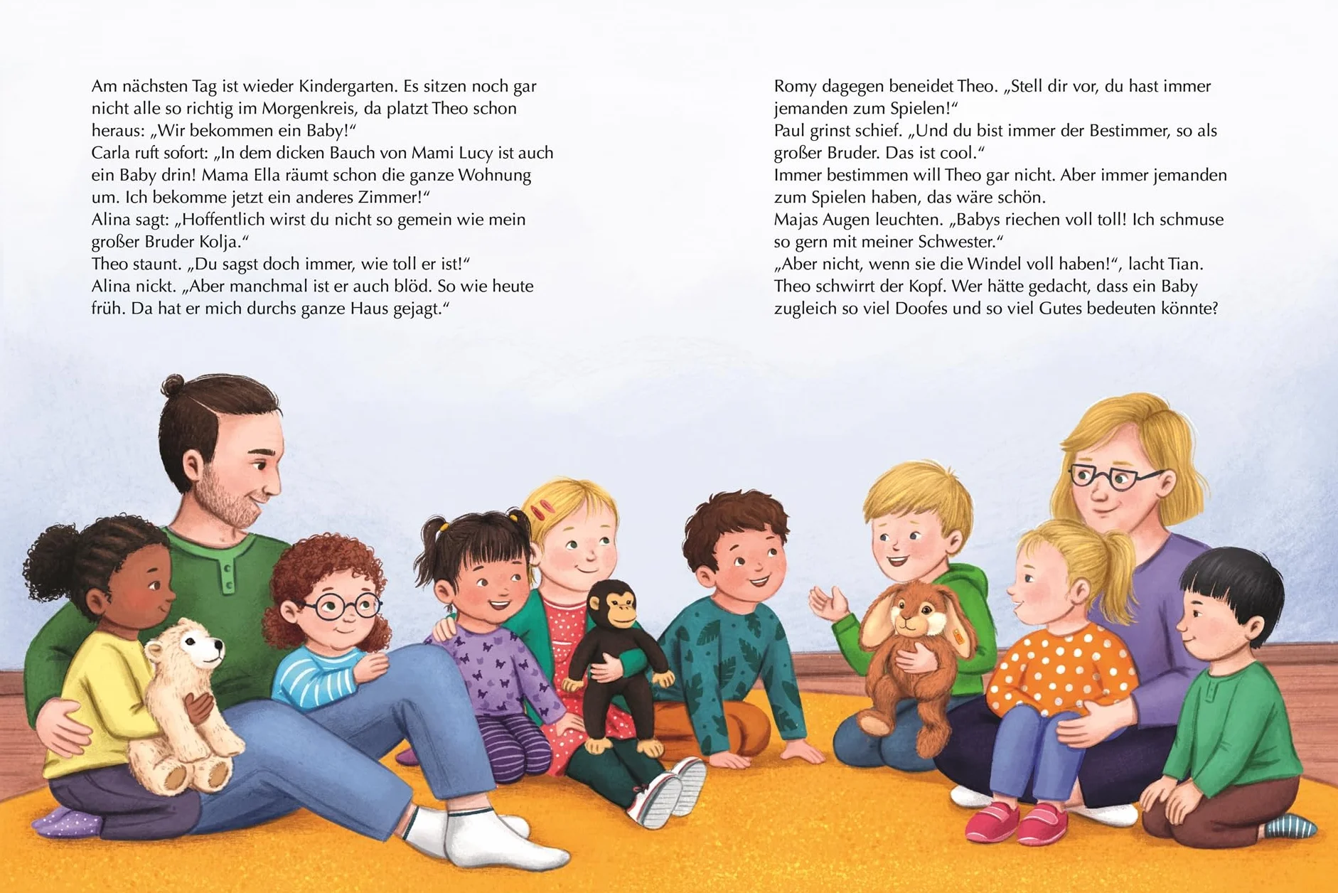 Mein liebstes Kuscheltier & ich. Theo bekommt ein Geschwisterchen: Mit Hase Bommel werde ich groß! Mutmach-Geschichten für Kindergartenkinder in Kooperation mit Steiff. Für Kinder ab 3 Jahren