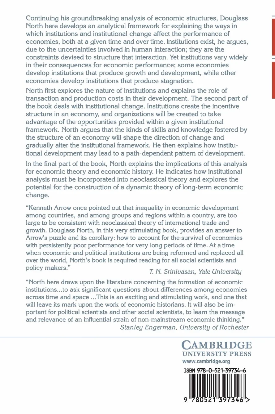 Institutions, Institutional Change and Economic Performance
