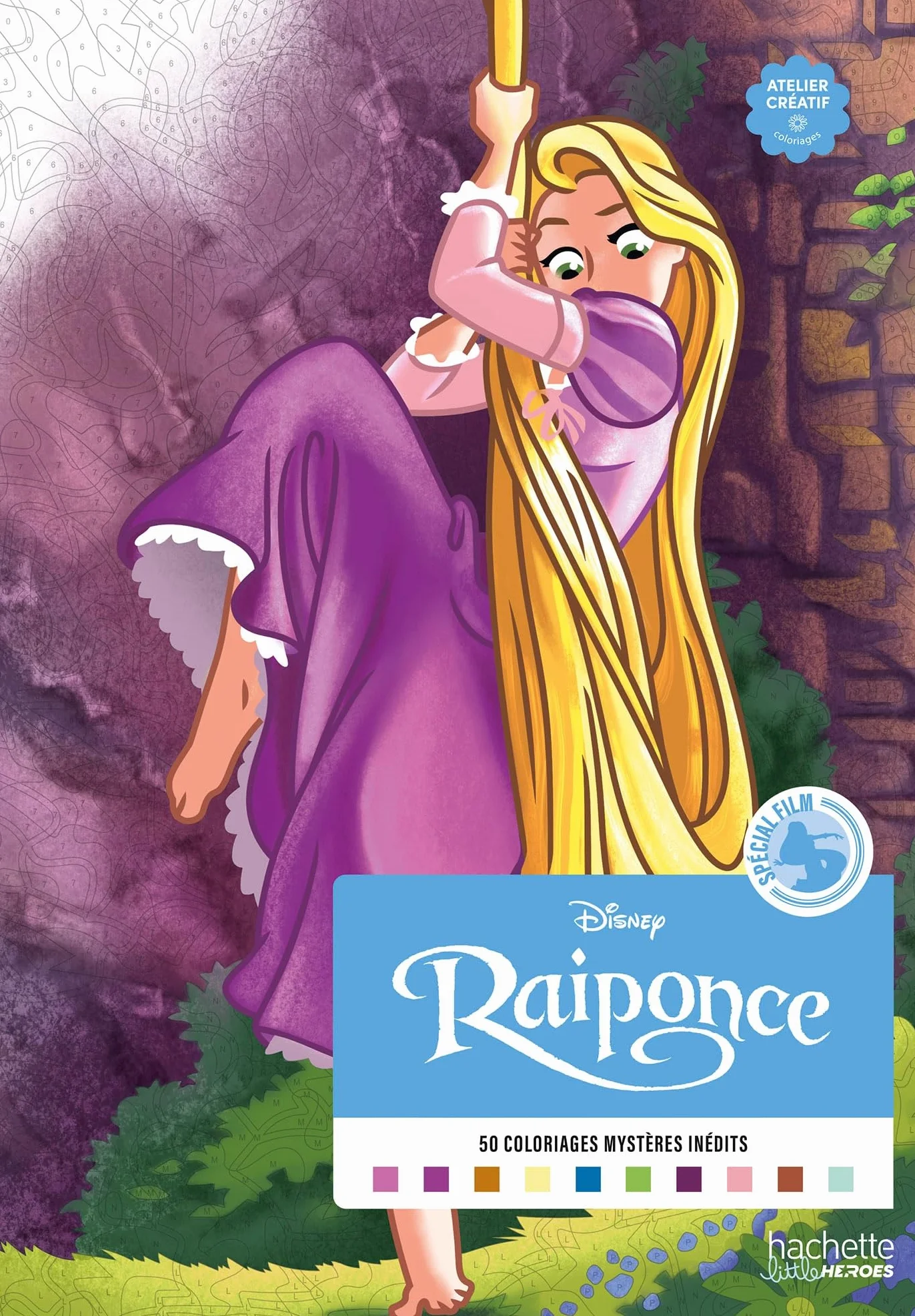 Coloriages mystères spécial film - Raiponce: Colorie les chiffres et découvre l'image