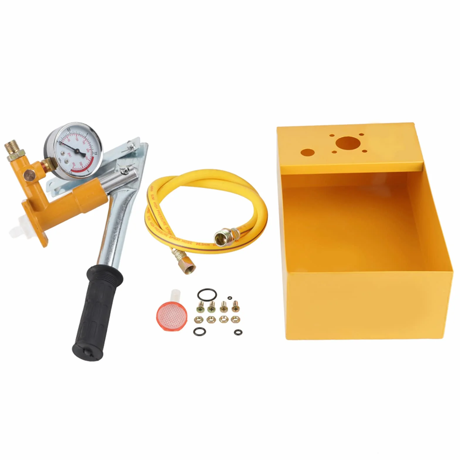 Pompa do Testowania Ciśnienia Wody Hydrostatyczna Pompa Testowa żółta Aluminiowa 2.5Mpa 25Kg Ręczna Hydrauliczna Pompa do Testowania Ciśnienia Wody Narzędzie do Testowania