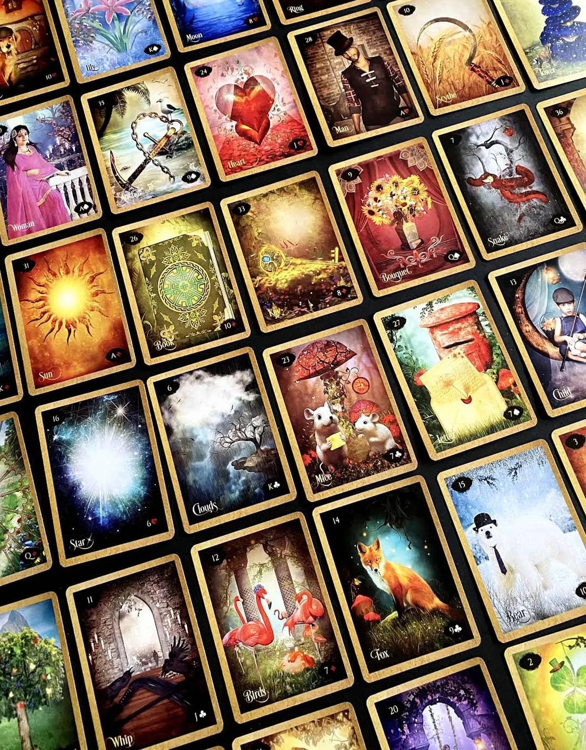Lenormand of Enchantment Oracle Kit Box Set 36 Cards Guide Book