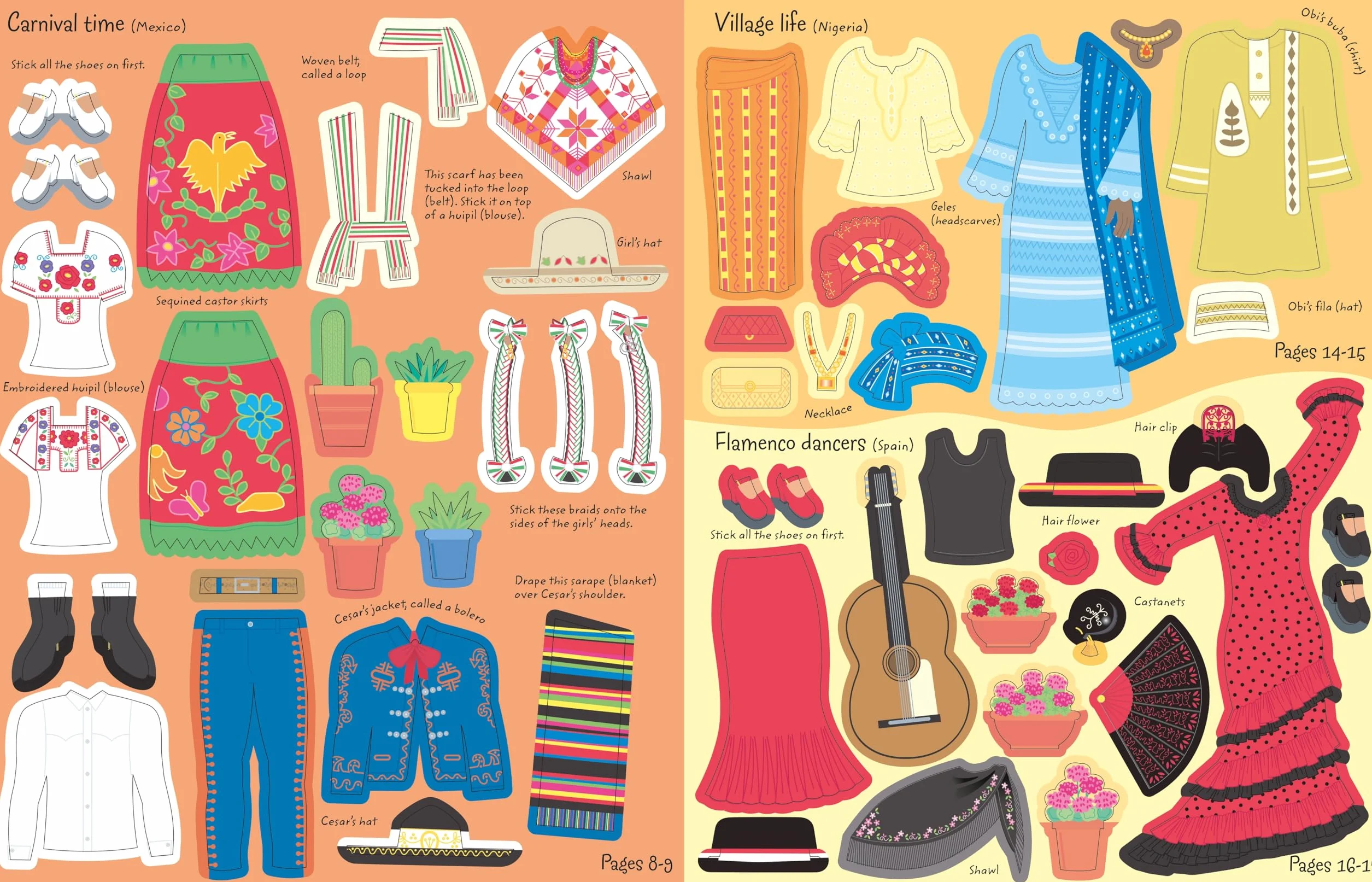 Sticker Dolly Dressing Around the World