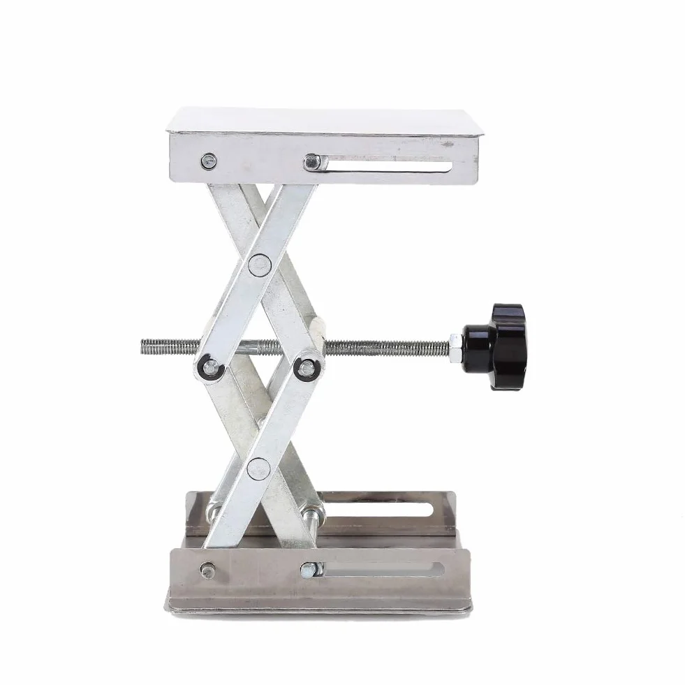 Platforma podnosząca laboratoryjna ze stali nierdzewnej 100 x 100 mm, zakres wysokości 45-150 mm