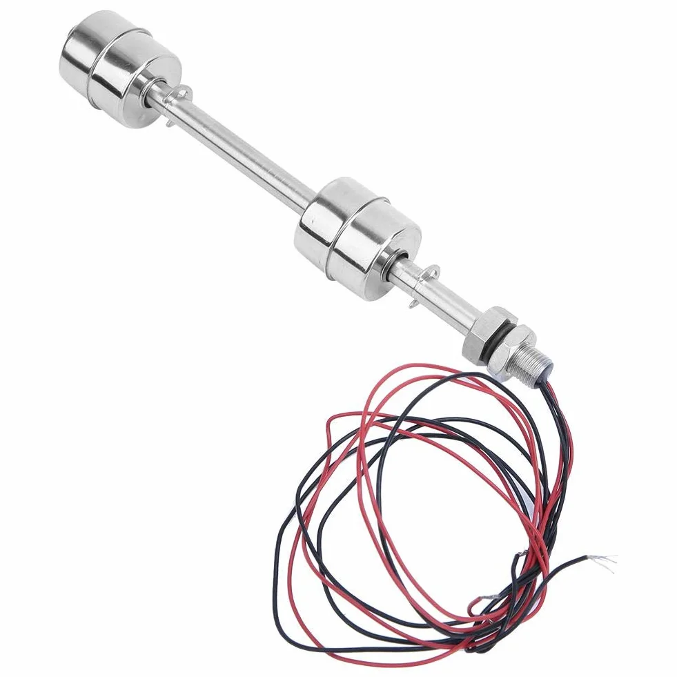 Przełącznik pływakowy DC 0~110 V stal nierdzewna podwójna kulka regulator poziomu wody 150 mm