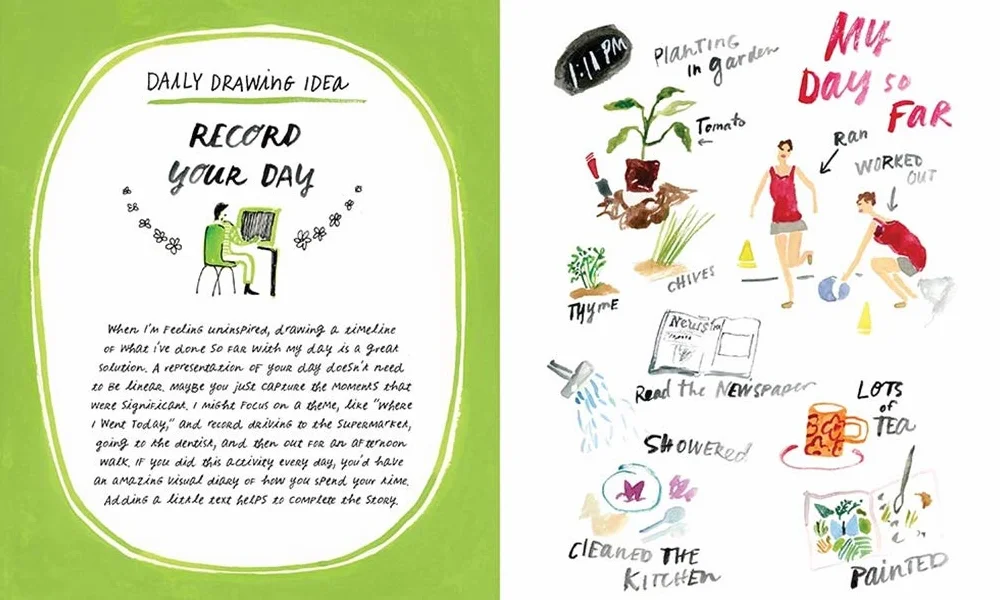 100 Days of Drawing Guided Sketchbook: Sketch, Paint, and Doodle