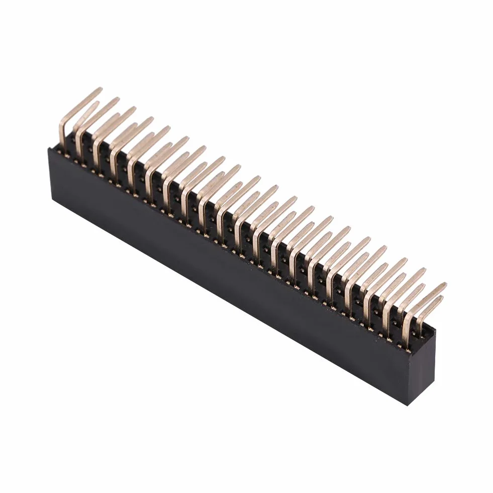 3 szt. 2x20 Pinów o Rozstawie 2,54mm żeńskie Nagłówki Pinów żeńskie Nagłówki żeńskie Dwurzędowe Kątowe Nagłówki Pinów