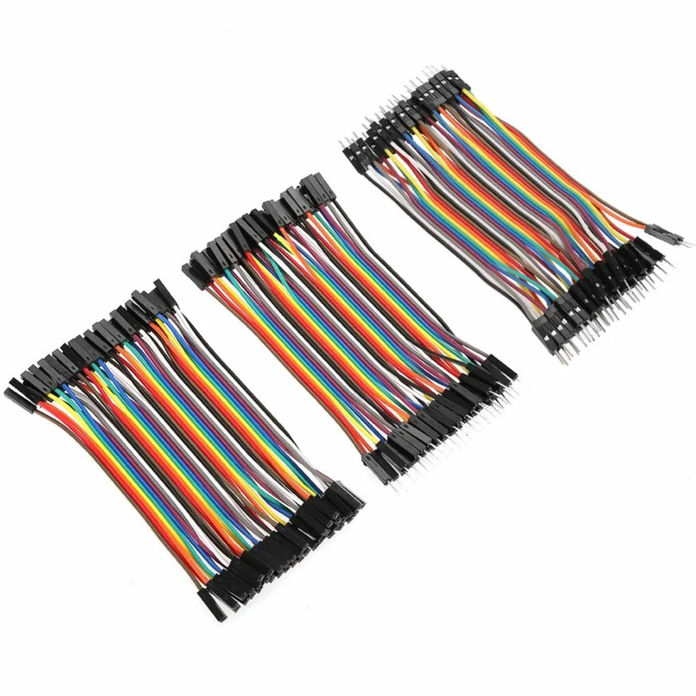 Druty rozruchowe, 3 szt. przewody zworkowe 40 pin M do M Jumper wstążka druciana, 40 pinów M do F przewody rozruchowe, przewody miedziane 10 cm zestaw przewodów zworkowych do deski rozdzielczej
