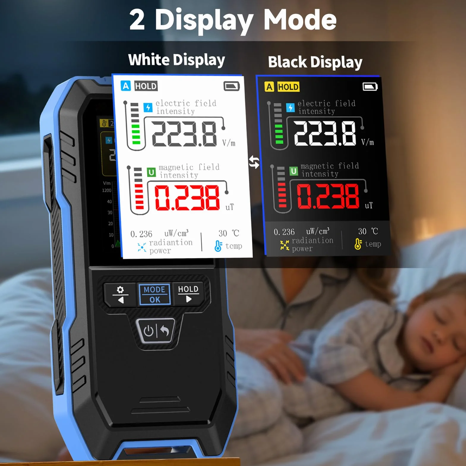 Miernik EMF 3 w 1, detektor promieniowania EF MF RF, ręczny cyfrowy detektor pól elektromagnetycznych, automatyczny alarm LCD, do użytku w domu i w biurze