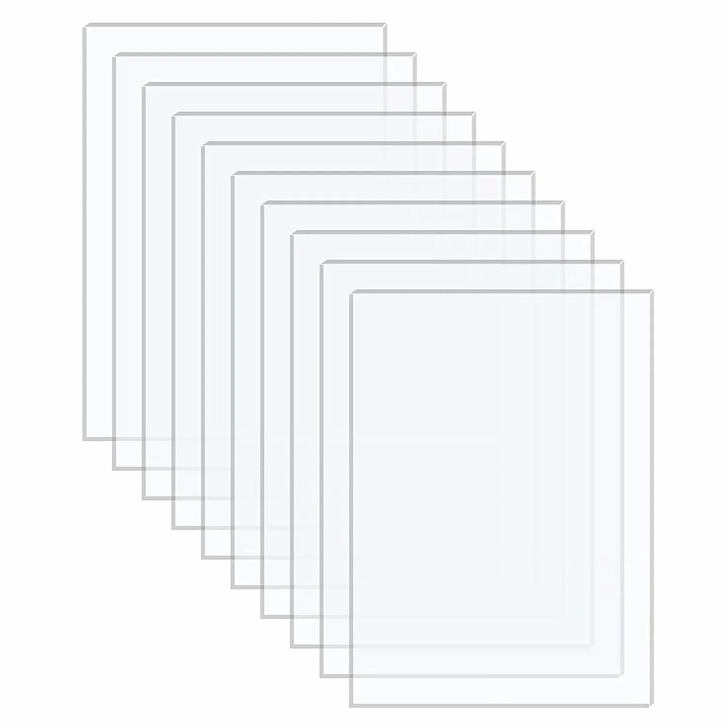 10 sztuk 150 x 100 x 1mm, płyty akrylowe, szkło akrylowe, ultra przezroczyste szkło pleksiglasu do zapasowego szkła ramek na zdjęcia, wystaw projektów, malarstwo (4x6 cali)
