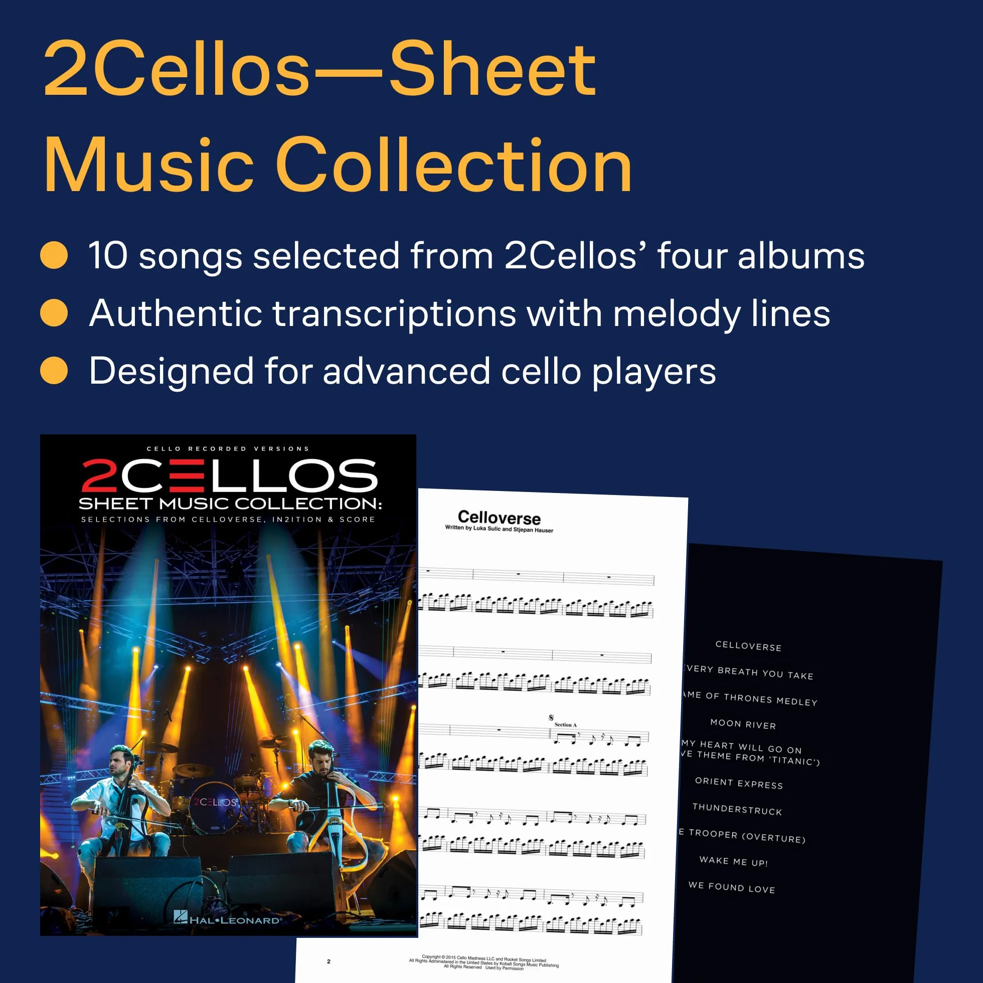 2 Cellos Sheet Music Collection: Selections from Celloverse, In2ition & Score for Two Cellos