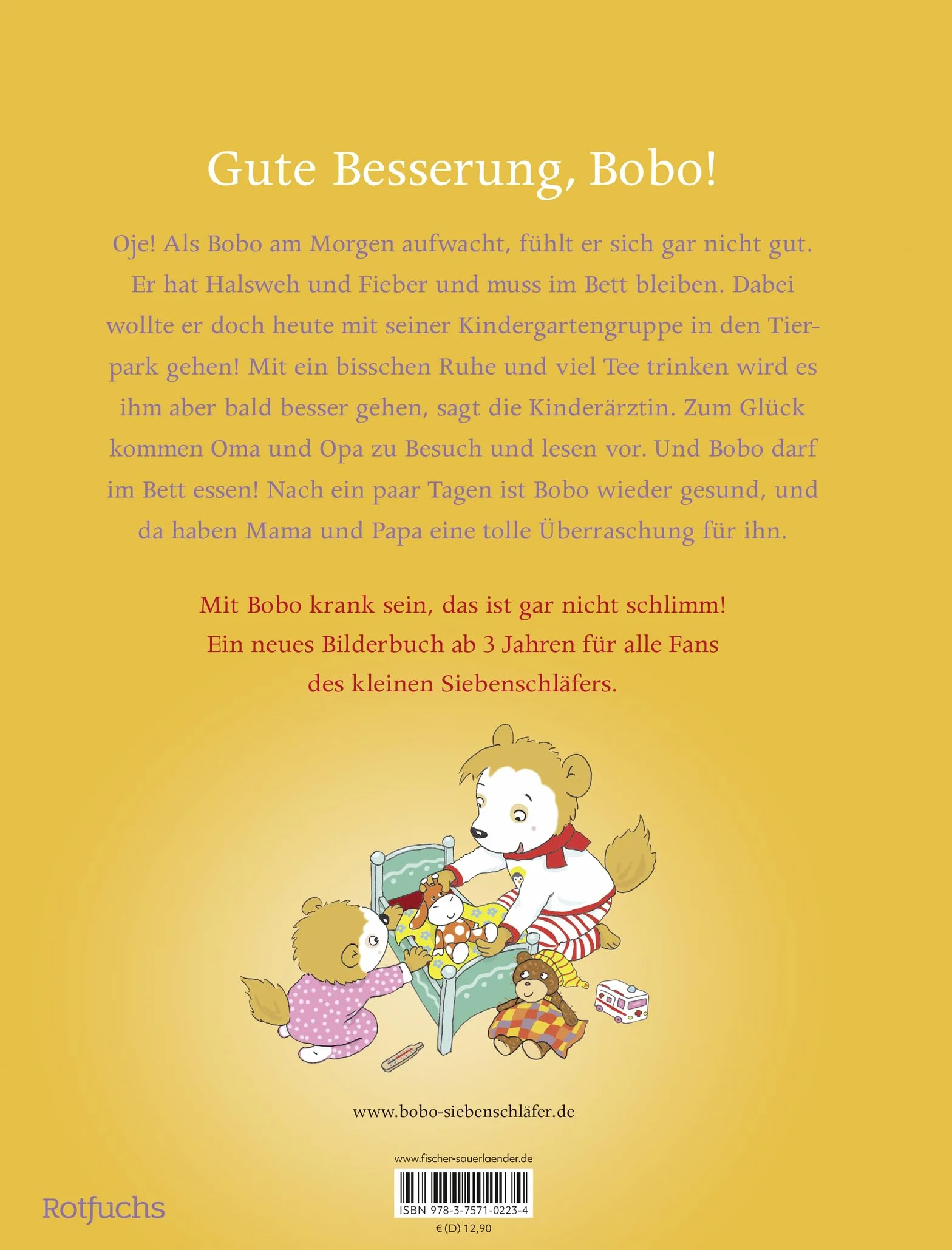 Bobo Siebenschläfer ist krank: Kinderbuch ab 3 Jahren über das Kranksein und Gesundwerden