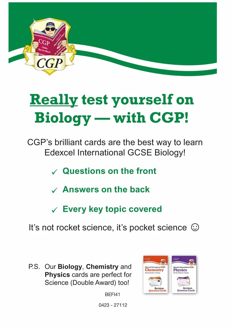 Edexcel International GCSE Biology Revision Question Cards